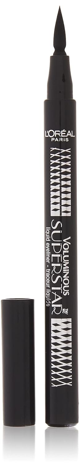 L’Oreal Paris Voluminous Superstar Liquid Eyeliner Pen, Black, 0.056 oz
