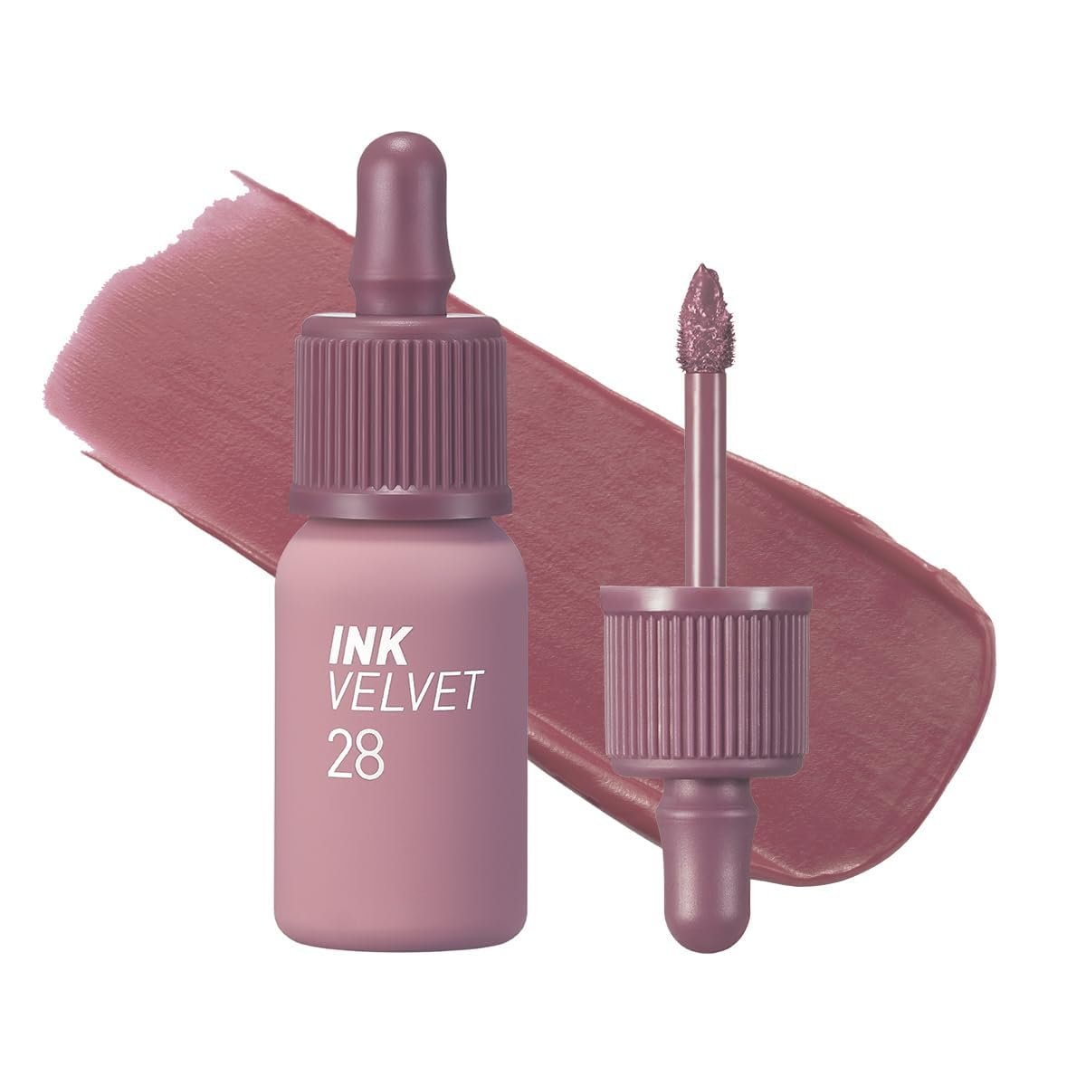 Peripera Ink the Velvet Lip Tint – High Pigment Color, Longwear, Weightless, Not Animal Tested, Gluten-Free, Paraben-Free (028 MAUVEFUL NUDE)