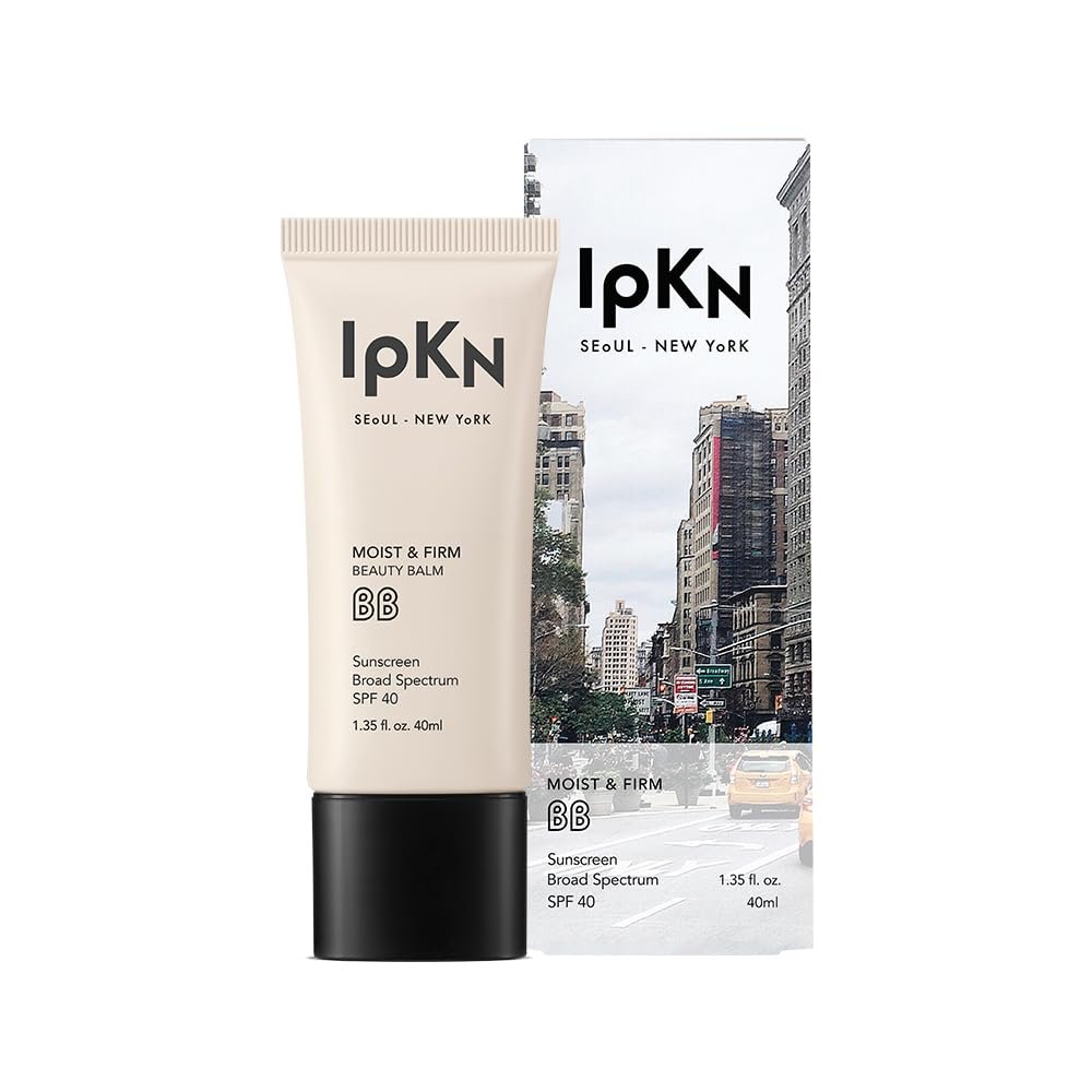 IPKN Moist & Firm SPF40 BB Cream(Light) – Ultra-Hydrating Daily BB Cream – Lightweight, Non-Greasy Face Base with Antioxidants for Smooth, Radiant Skin