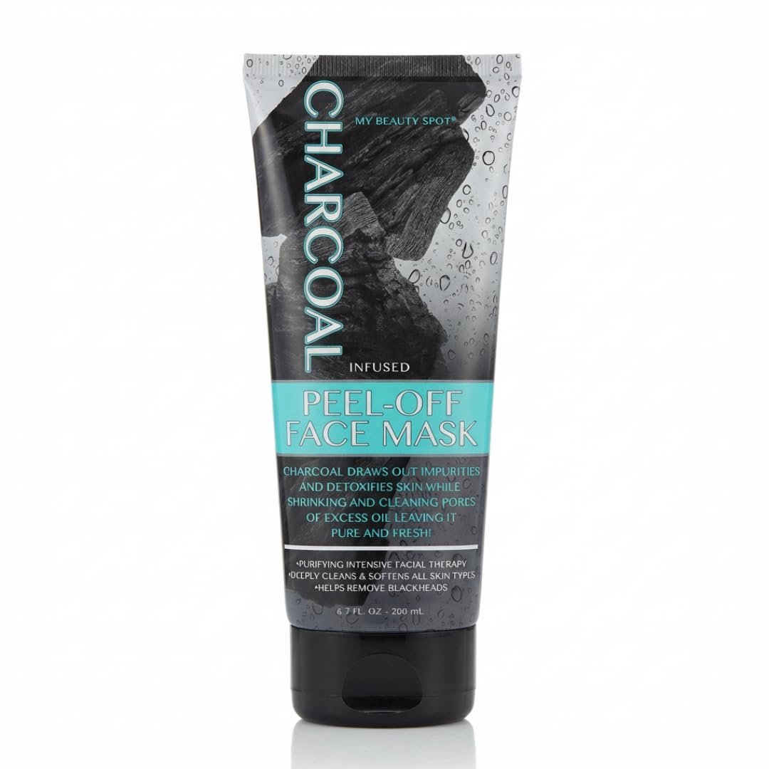My Beauty Spot Charcoal Face Mask Peel-Off Face Mask Skin Care Black Head Remover for Face Infused with Charcoal 6.7oz