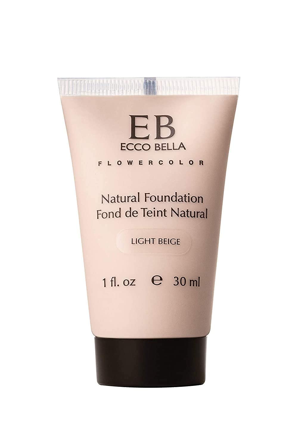 Ecco Bella Liquid Foundation Makeup – Lightweight, Buildable Coverage – Hydrating Foundation – Clean Foundation Makeup, Vegan – Protects & Hydrates Skin – Light Beige