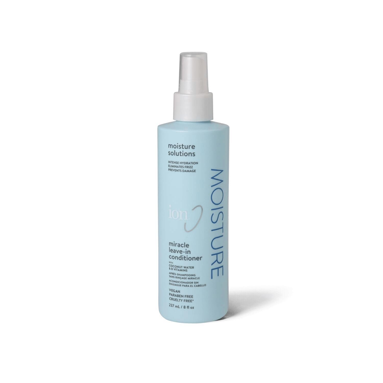 ion Miracle Leave In Conditioner, Vegan, Paraben Free, Adds Shine, Eliminates Frizz, Hydrating, 8 Oz