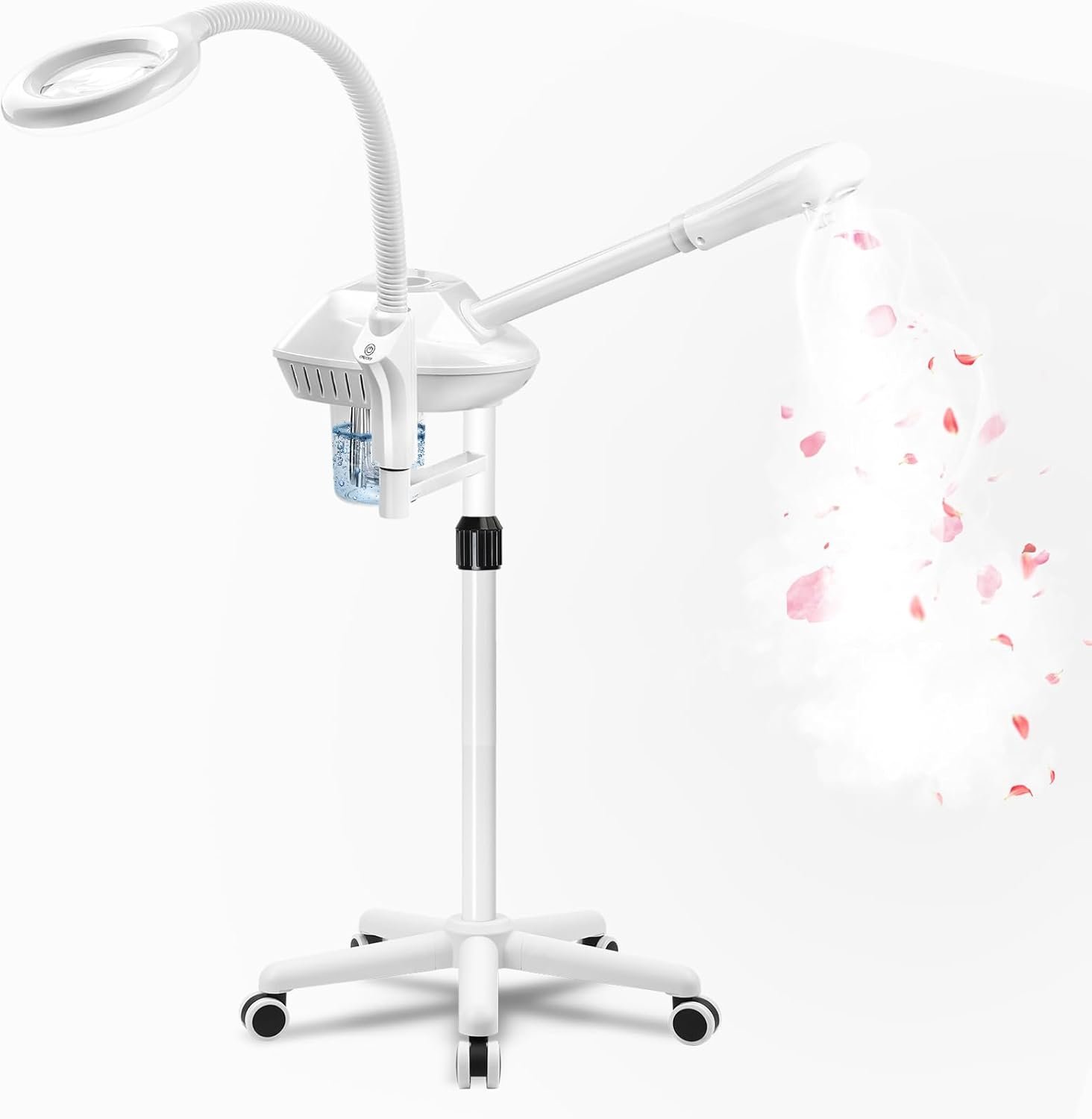 Professional Facial Steamer for Deep Hydration,2in1 Ozone Face Steamer with 5X Magnifying Lamp,Suitable for Home Use or Beauty Spa Deep Cleansing and Hydration
