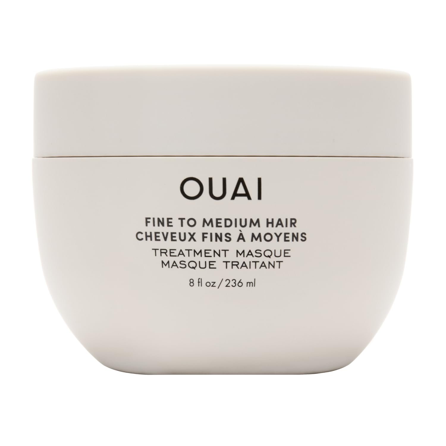 OUAI Fine to Medium Hair Treatment Mask – Lightweight Deep Conditioning Hair Mask with Shea Butter, Keratin & Panthenol – Helps Hydrate, Fight Frizz, Strengthen & Repair Damage (3.4 oz)