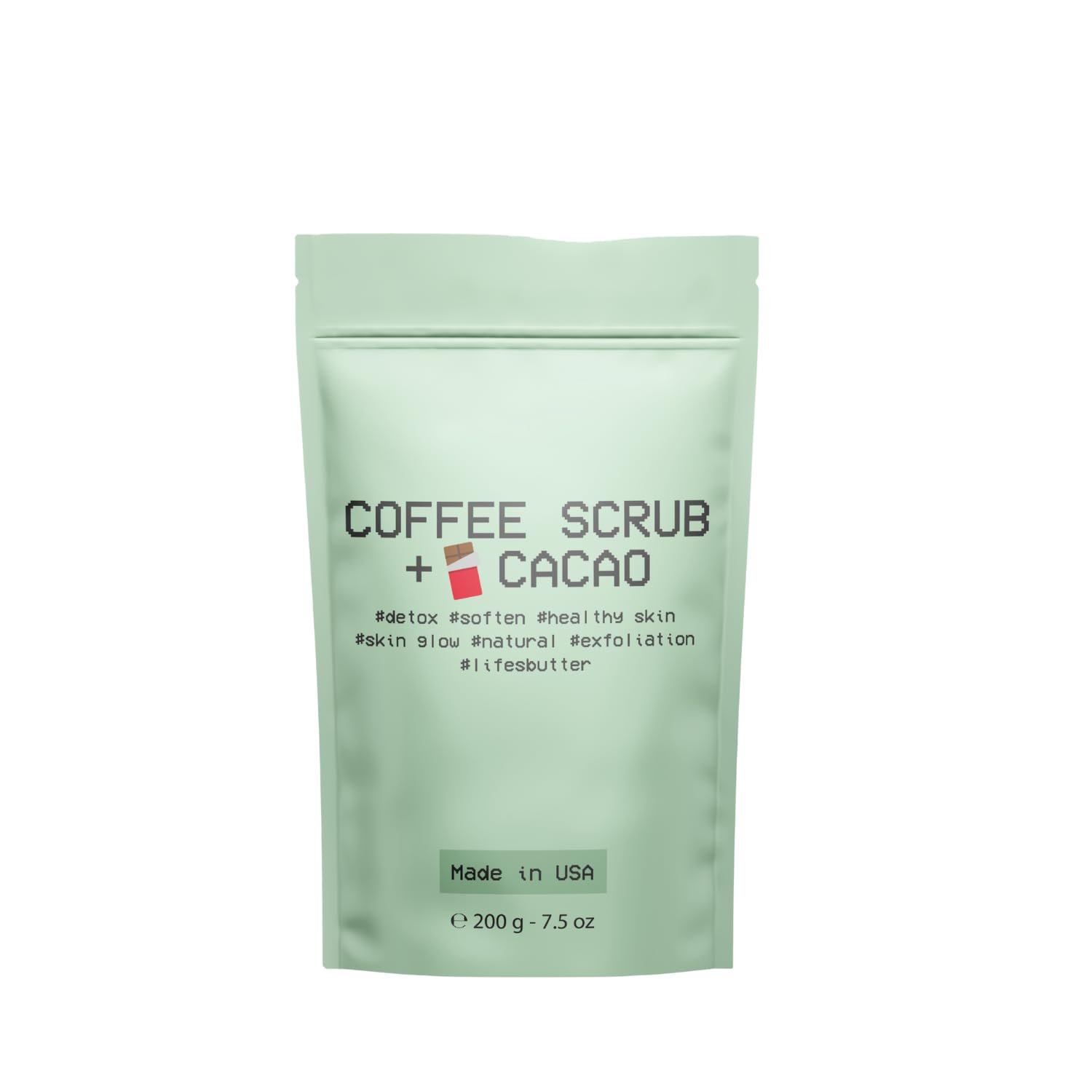 Detox Cacao Coffee Scrub for Body – Exfoliating Coffee & Cacao Body Scrub with Dead Sea Salt and Natural Oils – Smooths, Detoxifies & Hydrates Skin – Helps Reduce Appearance of Cellulite