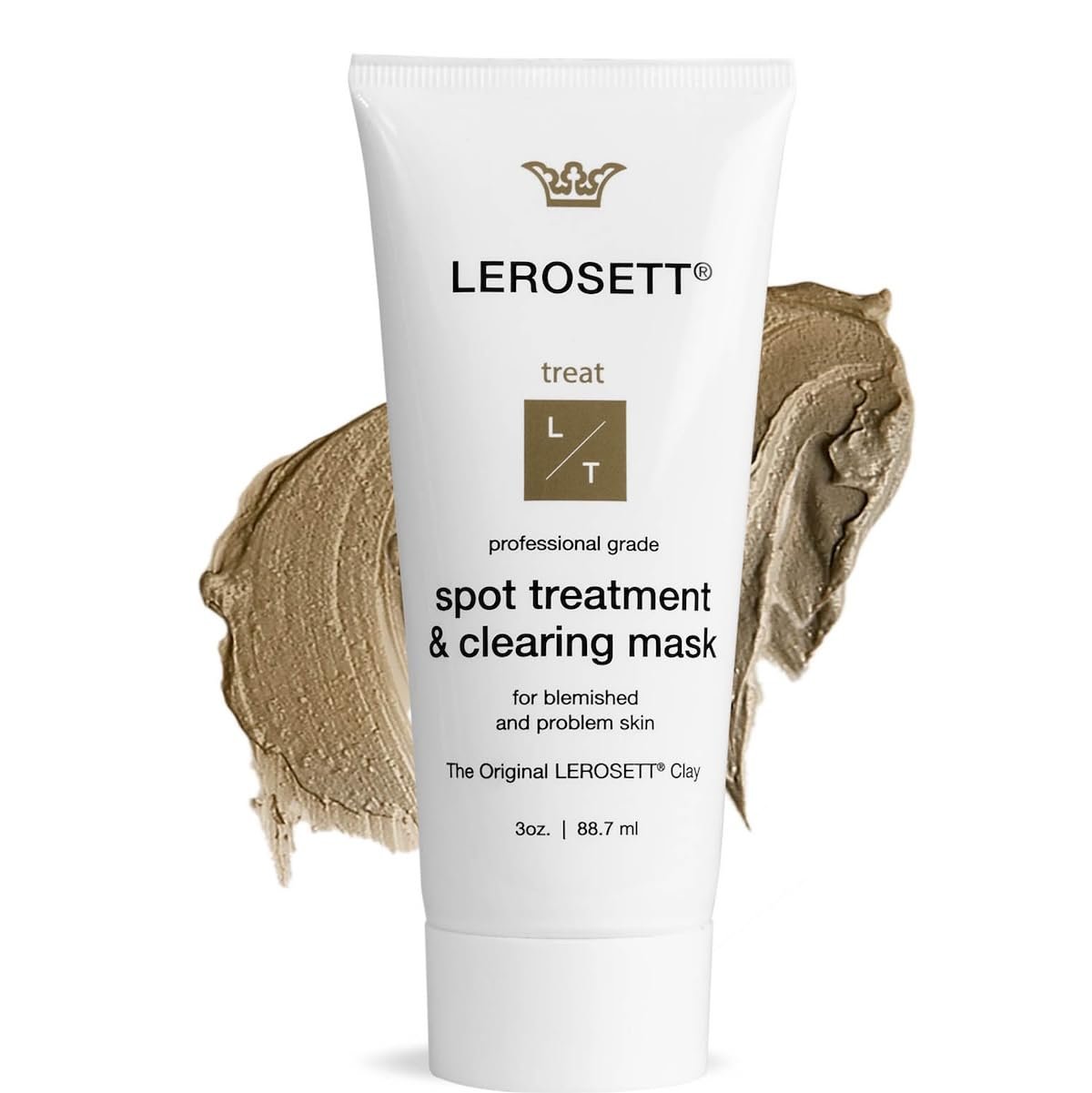 LEROSETT Facial Clay Mask for Balanced, Clear-Looking Skin. Helps Refine Pores & Reduce Excess Oil. 100% Natural, Spa-Grade, Made in Sweden Since 1987