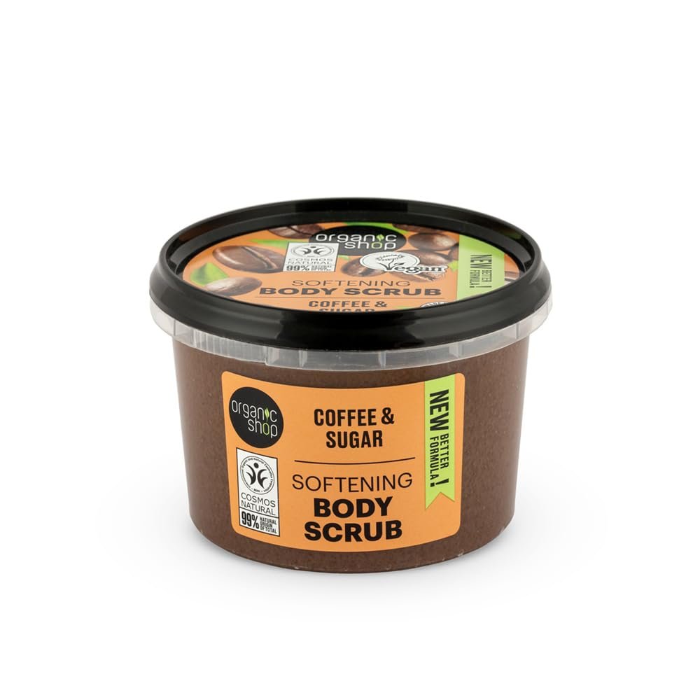 Organic Shop Body Scrub Natural Brazilian Coffee and Sugar 250 ml/8.5 Fl Oz (Pack of 1)