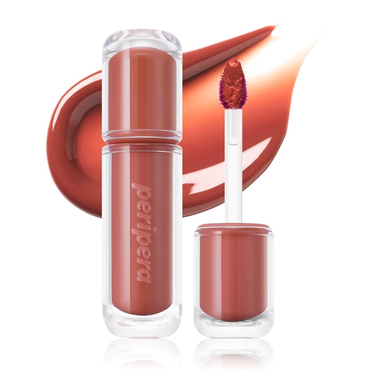 Peripera Mood Glowy Tint, Watery Glow Finish, Buildable Fresh Color, Lightweight, Long-Lasting, Non-Sticky, Korean Lip Tint (20 BROWN YAKGWA)