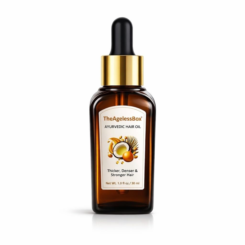Ayurvedic Hair Growth Oil – Amla, Bhringraj & Argan – Reduces Hair Fall & Dry Scalp, Strengthens Roots, Supports Hair Growth, Tames Frizz – Vegan, Cruelty-Free – 50ml