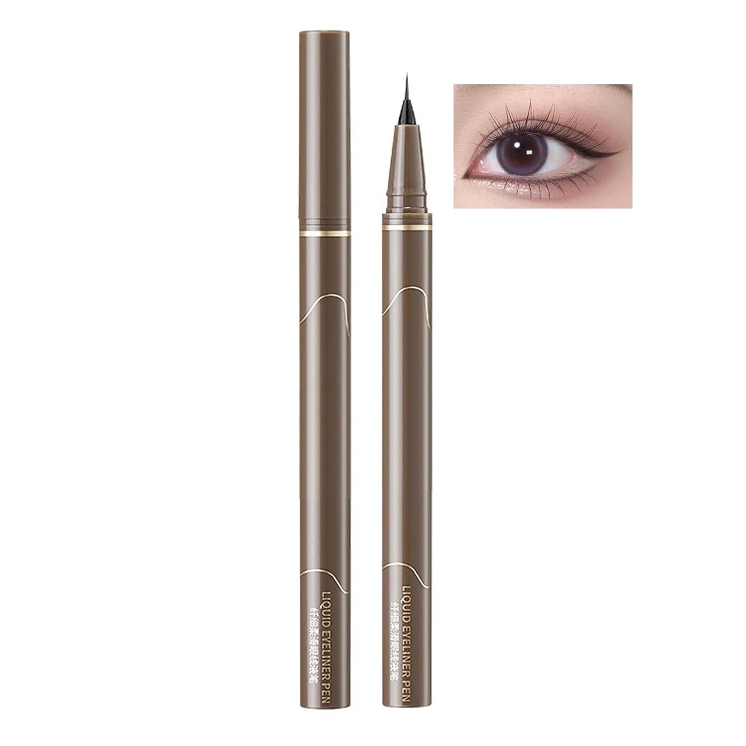Black Liquid Eyeliner, Liquid Eye Liner Waterproof And Smudge Proof Eyeliner Makeup, High-Pigmented Liquid Eyeliner Pen For Women Long-Lasting Wear, Felt Tip, Smooth, Quick Drying, Lightweight1