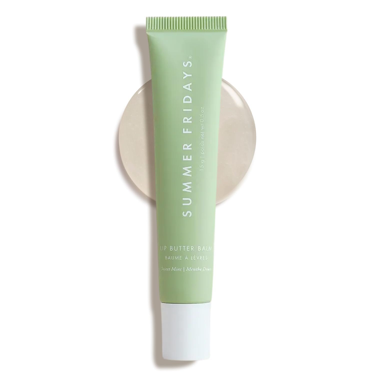 Summer Fridays Lip Butter Balm – Conditioning Vegan Lip Balm for Instant Moisture, Shine & Hydration – Softening & Soothing Skincare – Sweet Mint (.5 Oz)