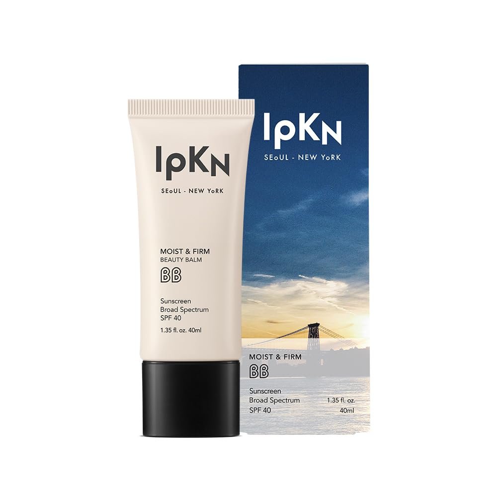 IPKN Moist & Firm SPF40 BB Cream(Light/Medium) – Ultra-Hydrating Daily BB Cream – Lightweight, Non-Greasy Face Base with Antioxidants for Smooth, Radiant Skin