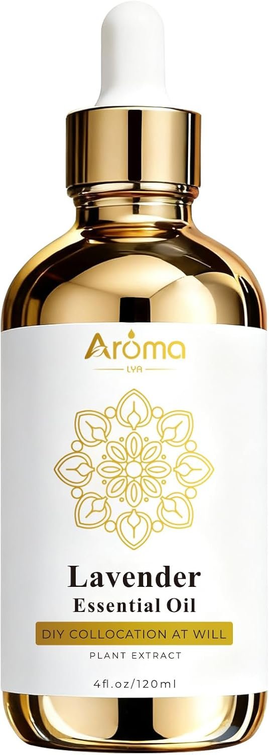 100% Pure Lavender Essential Oil 4 fl oz – Essential Oils for Skin & Diffusers & Home Care, Candle Making, Gifts for Women – Lavender Essential Oil for Diffuser Helps Me Relax/Calming