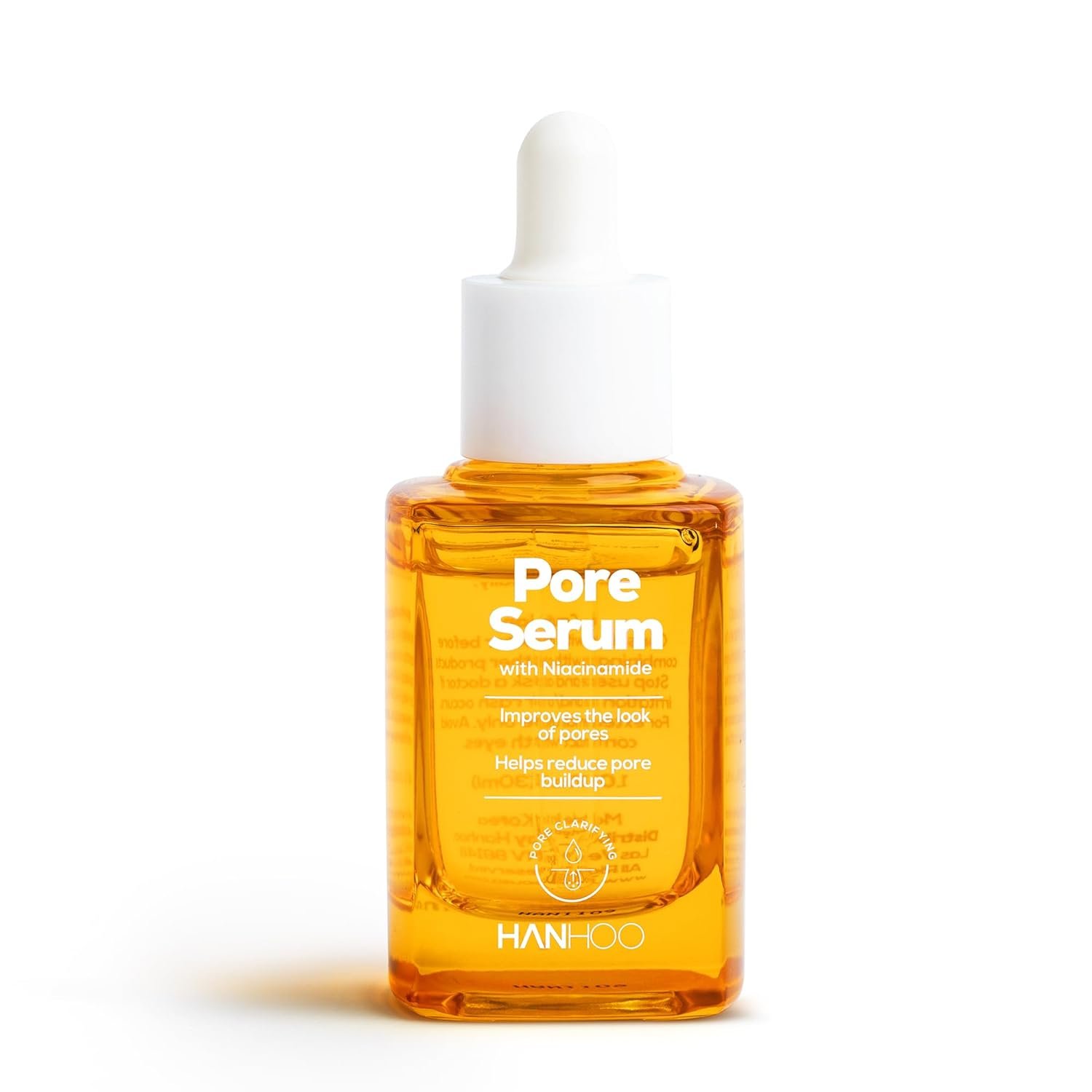 Hanhoo Pore Serum with Niacinamide, 1.01 Fl. Oz., with Niacinamide, Salicylic Acid, and Glycolic Acid, Gently Exfoliates, Clears Clogged Pores, Minimizes Enlarged Pores, Korean Skincare