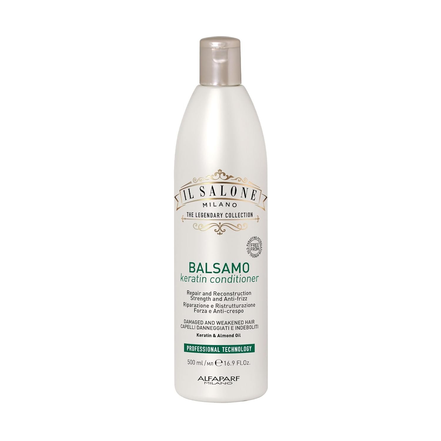 Il Salone Milano Professional Keratin Conditioner for Damaged Hair – Hair Repair – Damaged Hair Treatment – Frizz Control – Smoothing – Hair Straightening and Reconstruction