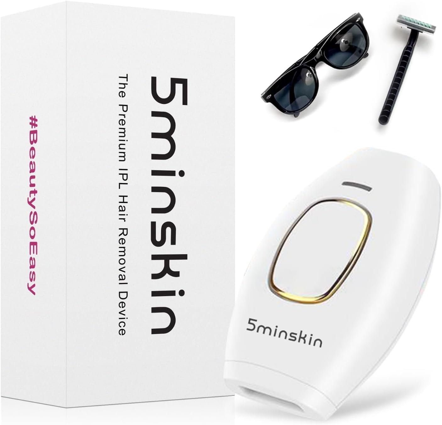5minskin – at Home Use Permanent Hair Removal, Facial Hair Removal Device for Beautiful Skin of Upper Lips, Arm, Leg, Armpit