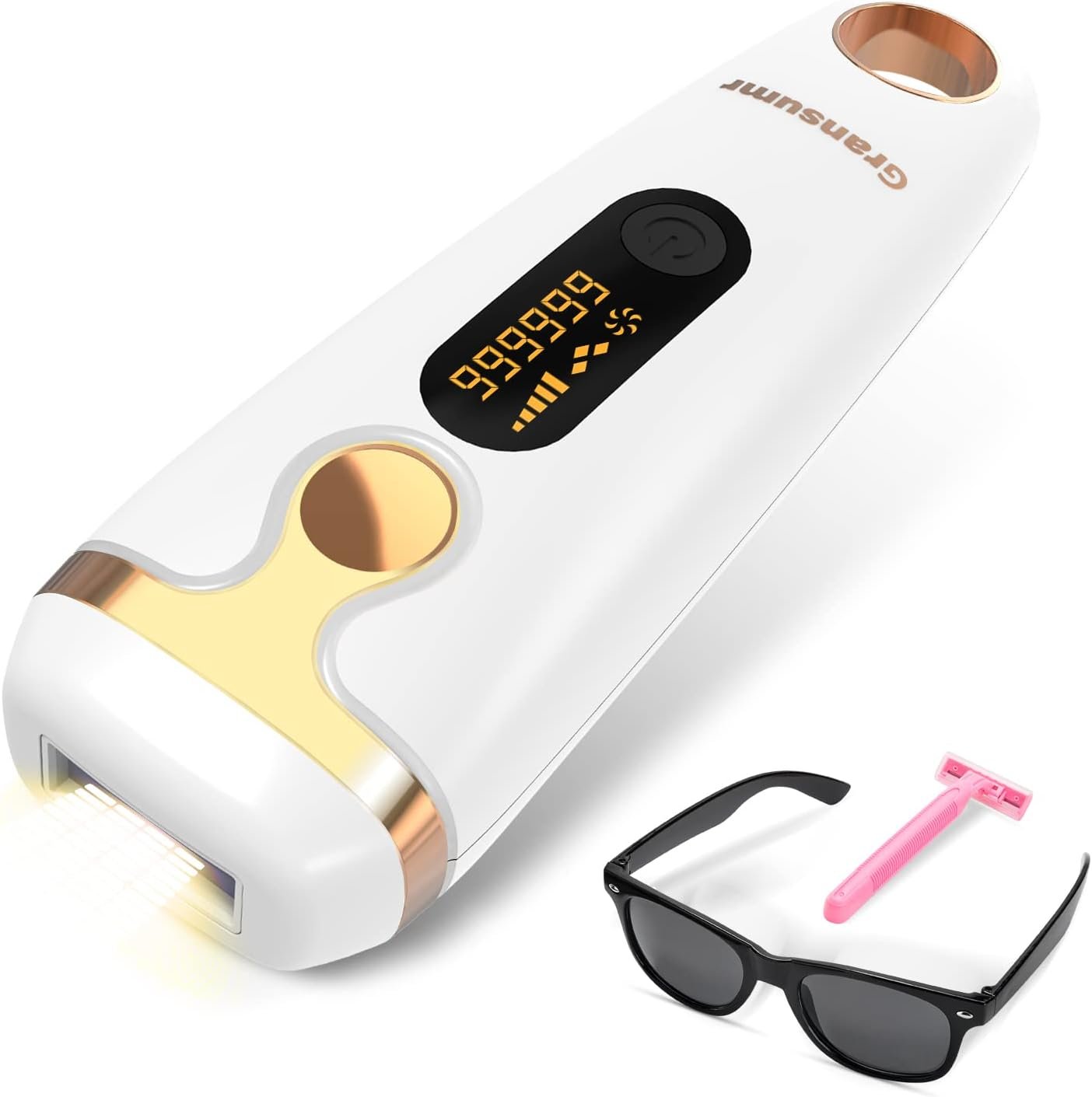 IPL Laser Hair Removal Device for Women and Men – Permanent Painless 90% Hair Reduction in 4 Weeks, Whole Body Use (Armpits, Bikini Line, Face, Legs, Arms, Back) – Corded At-Home