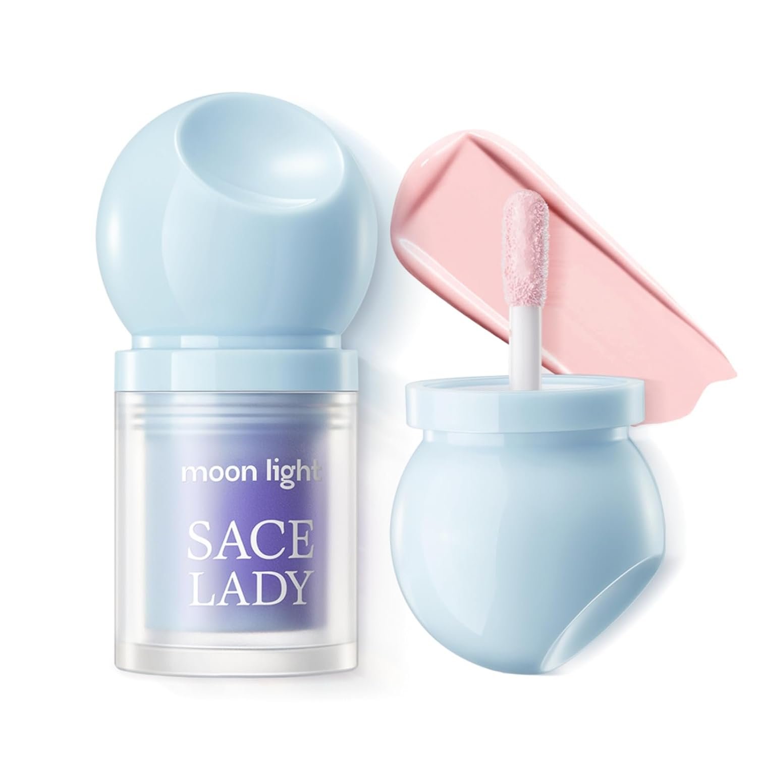 SACE LADY Highlighter Makeup, Liquid Highlighter Blendable & Long Lasting, Natural 3D Cream Highlight for Face Eyes Lips (Matte Rosy, 0.13Oz)