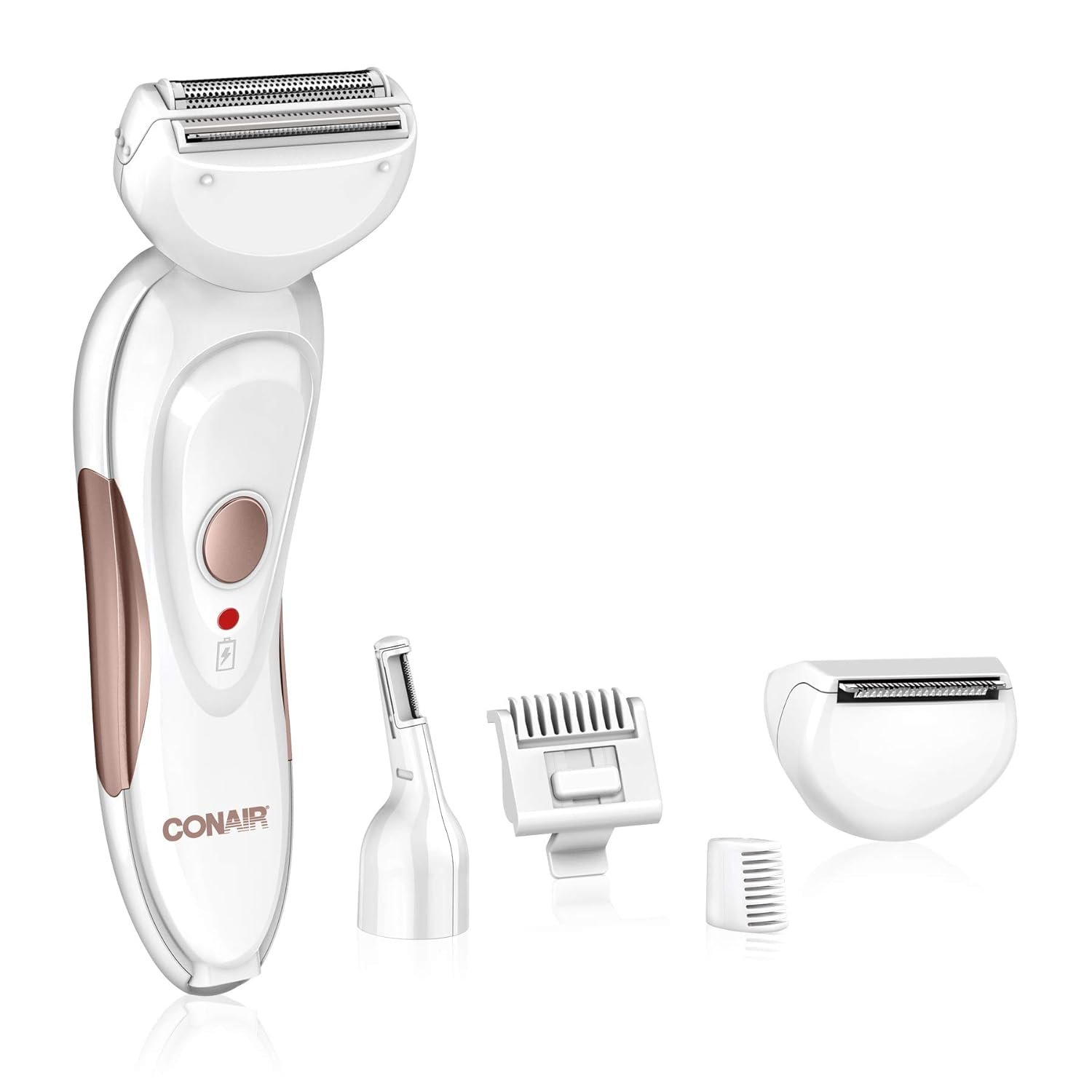 Conair All-In-1 Body and Facial Hair Removal for Women, Cordless Electric Trimmer & Shaver, Perfect for Face, Ear/Nose, Eyebrows, Legs, and Bikini Lines