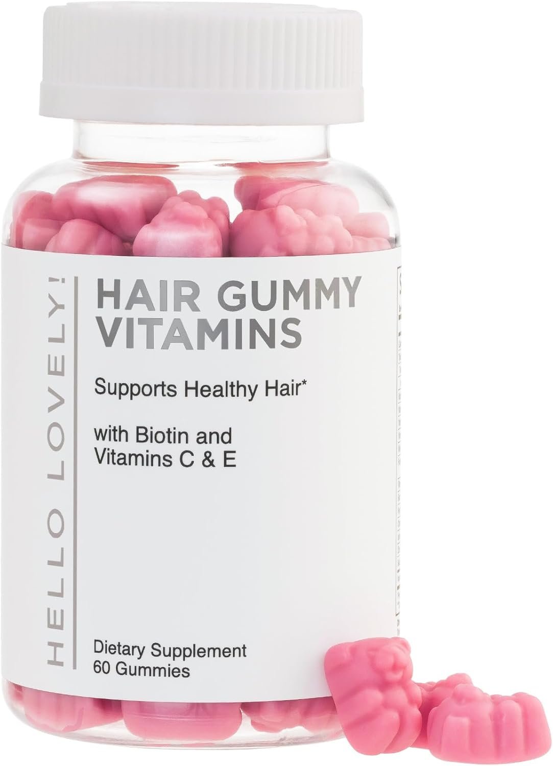 Hair Vitamins Gummies for Hair Growth – Hair, Skin & Nails Beauty Complex with 5000mcg Biotin per Serving – Supports Thicker, Stronger, Radiant-Looking Hair for Women & Men, Berry Flavor – 60 Gummies