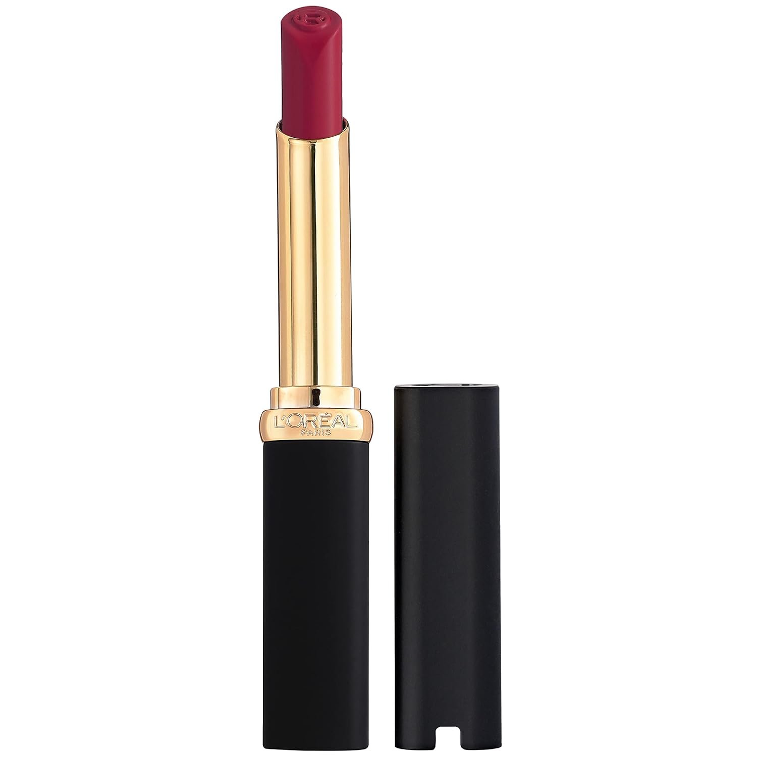 L’Oreal Paris Colour Riche Intense Volume Matte Lipstick, Lip Color Infused with Hyaluronic Acid for up to 16hr All Day Comfort, Le Carmin Courage, 0.06 oz