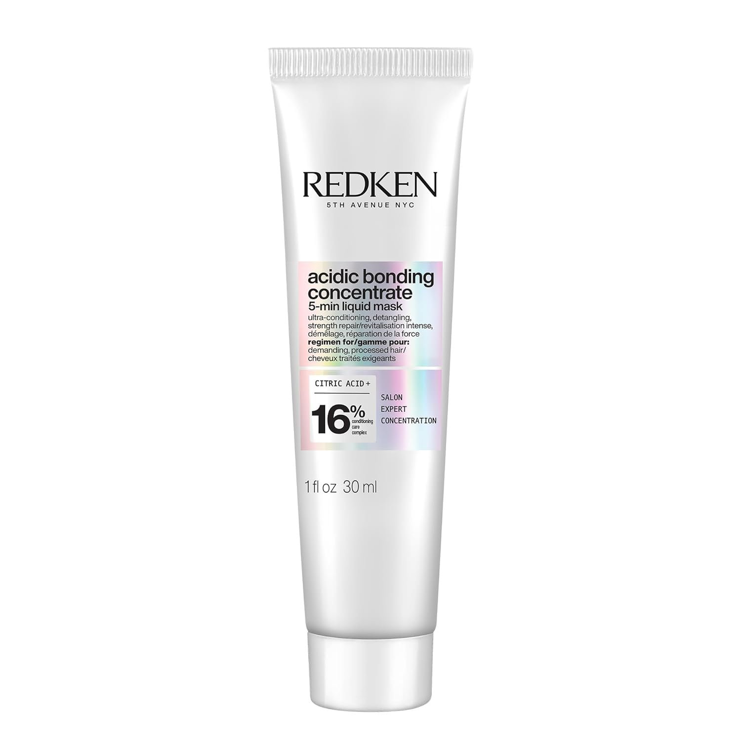 Redken Acidic Bonding Concentrate Hair Mask – Hydrating 5 Minute Liquid Mask, Bond Building & Strengthening, For Dry, Damaged Hair