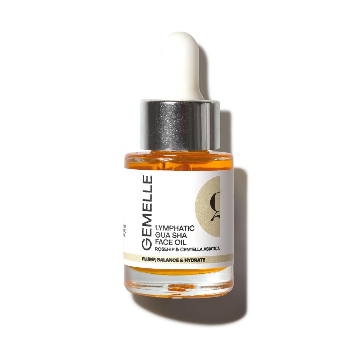 GEMELLE Lymphatic Gua Sha Face Oil | 10x Award Winner | Vitamin C,E & A | Detox, Plump, Sculpt, Hydrate | High-Altitude Rosehip | Natural Botanical for Gua Sha Facial Tools, Lymphatic Drainage – 15ml