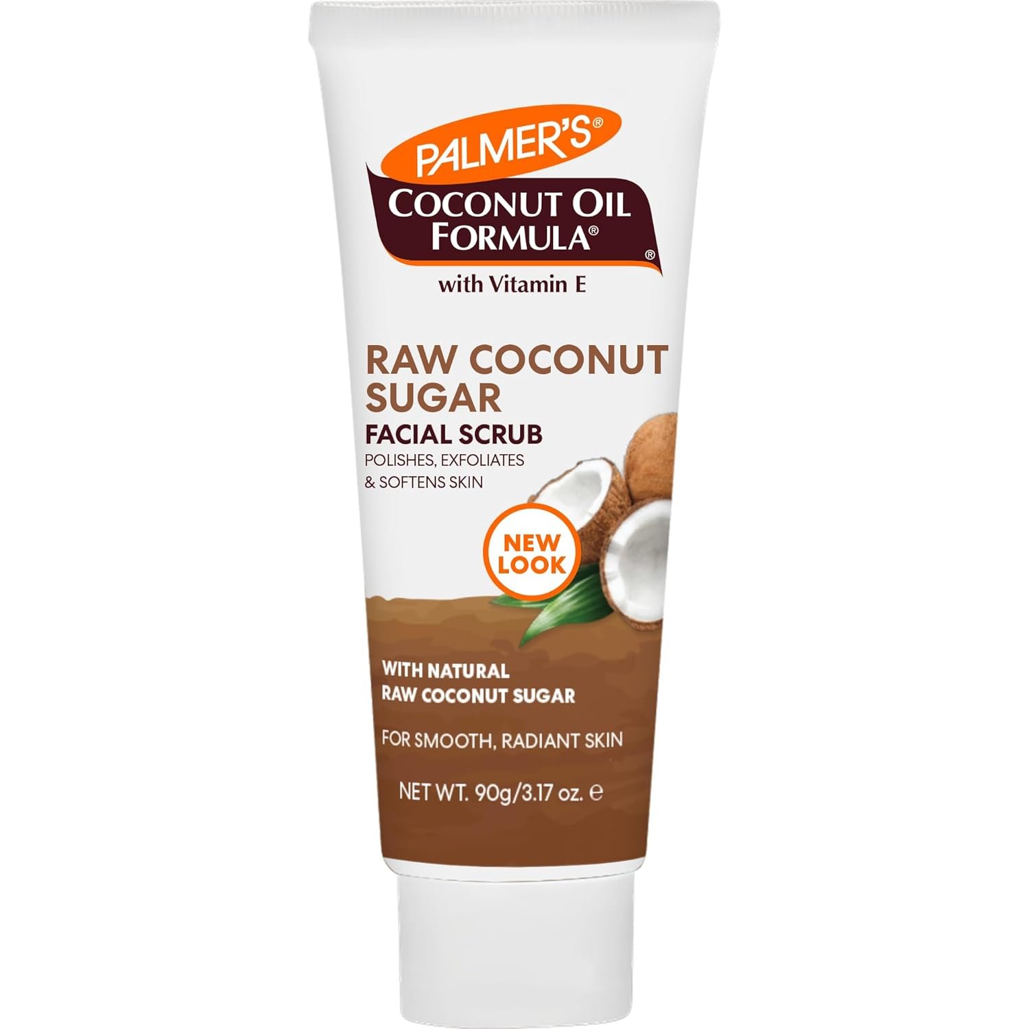 Palmer’s Coconut Oil Formula Coconut Sugar Facial Scrub Exfoliator, Face Scrub to Gently Exfoliate Away Dirt and Dead Skin Cells with Chamomile to Soften & Calm, 3.17 Ounces (Pack of 1)