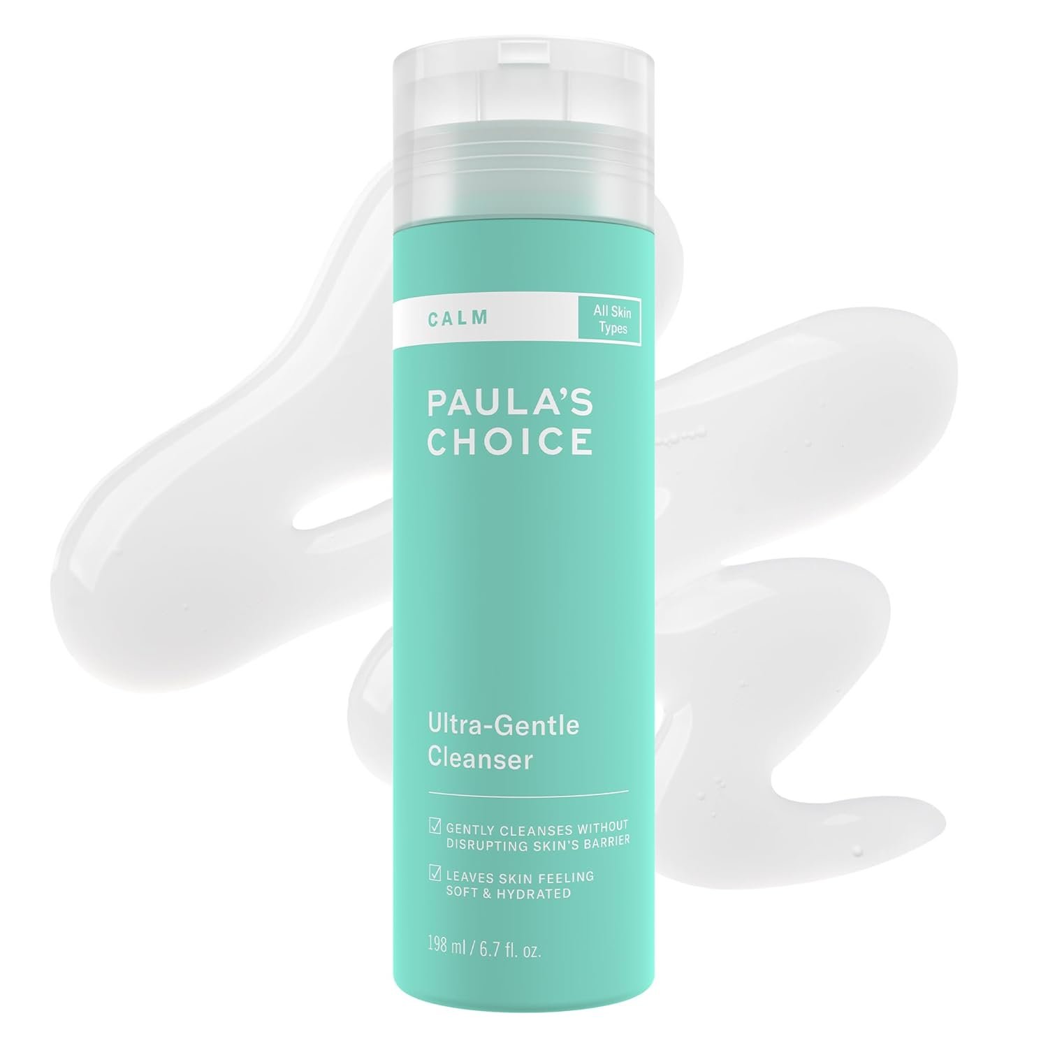 Paula’s Choice CALM Ultra-Gentle Face Cleanser for Sensitive Skin, Facial Wash, Calms + Soothes Redness, Daily Face Wash for Rosacea-Prone & Eczema-Prone Skin, & Fragrance-Free, 6.7 Fl Oz