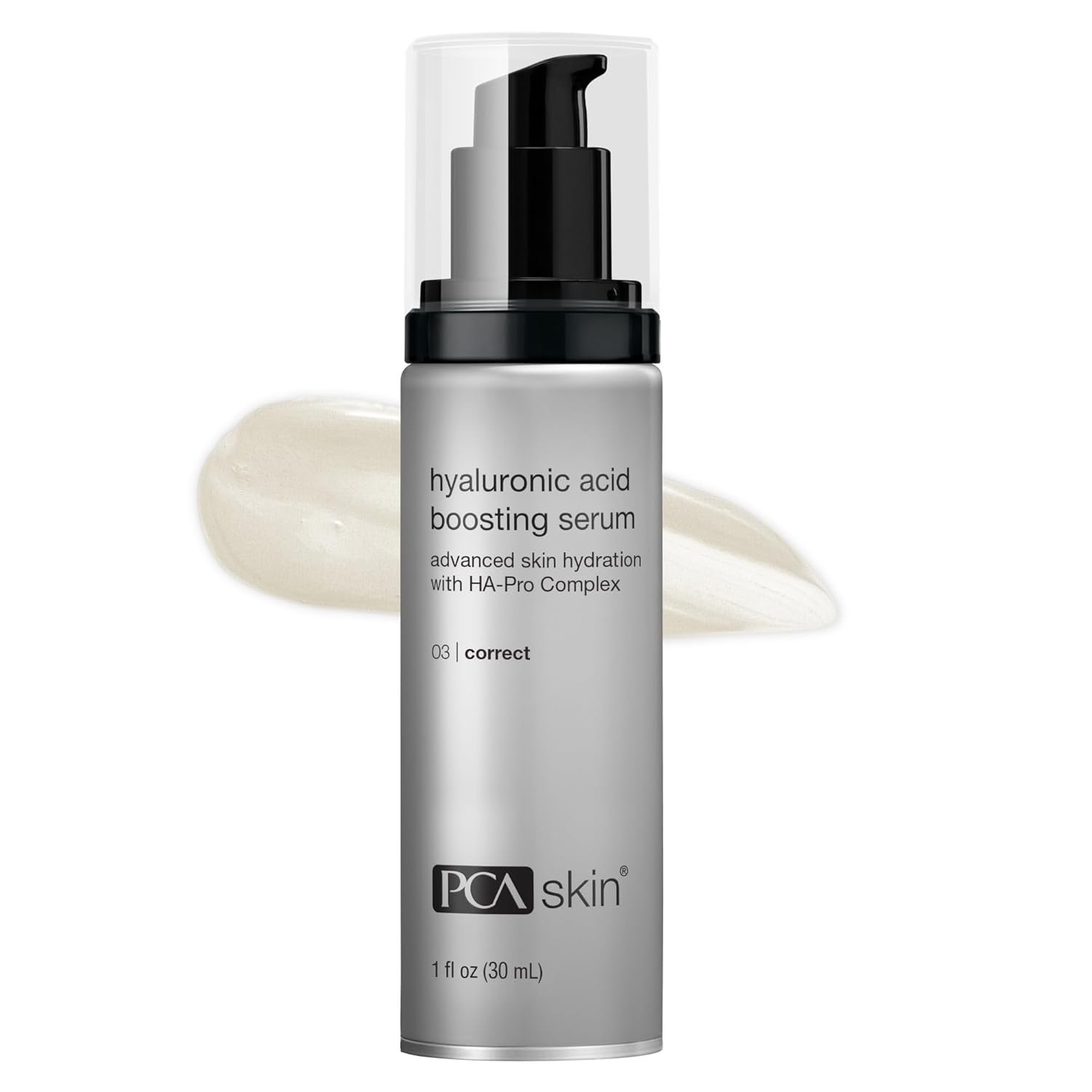 PCA SKIN Hyaluronic Acid Boosting Face Serum, Hyaluronic Acid Serum for Face Made with Niacinamide and Ceramides, Helps Reduce Fine Lines and Wrinkles and Delivers 24-Hour Moisturization, 1 oz Pump