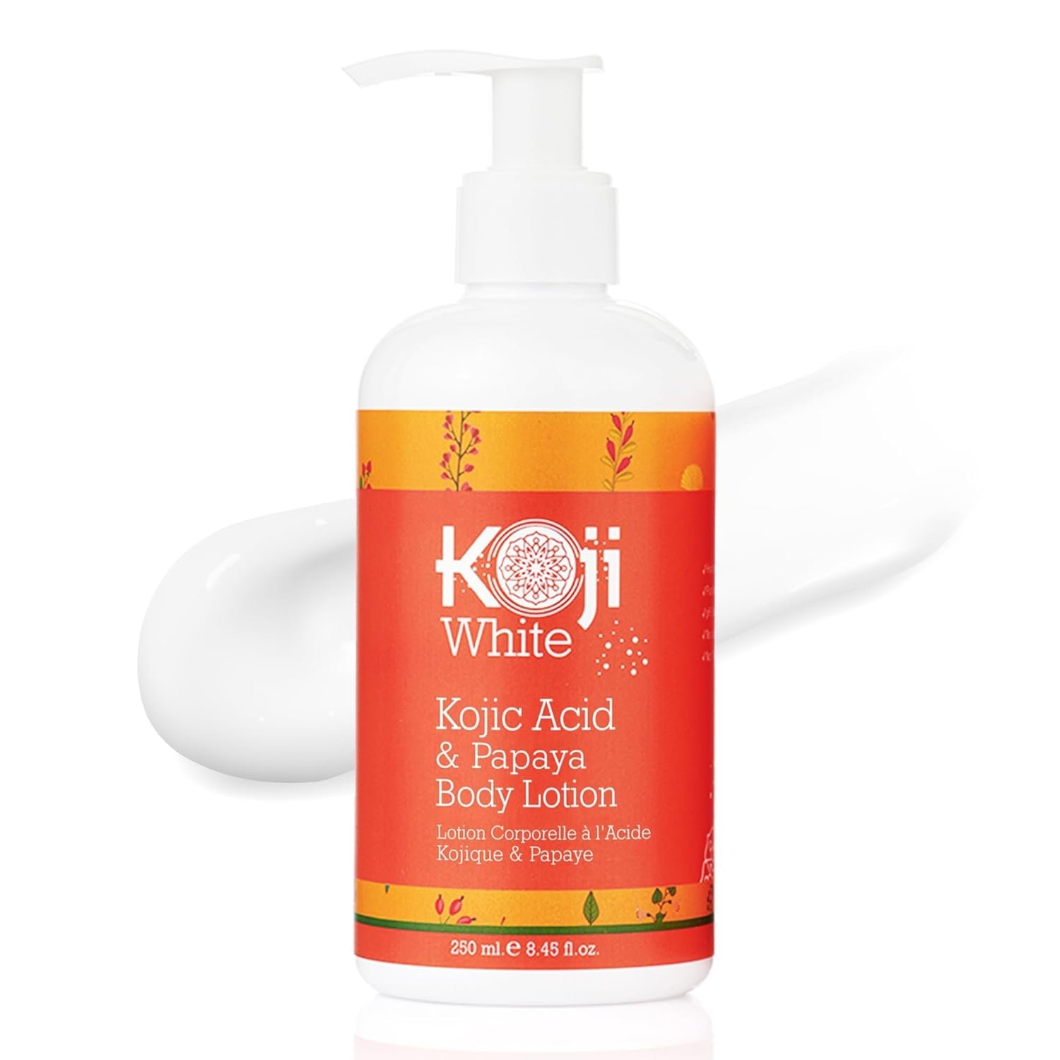 Koji White Kojic Acid & Papaya Body Lotion – Exfoliating, Hydrating, Moisturizing, Skin Care for Sun-Damaged Skin, Vegan, Paraben-Free, 8.45 Fl Oz (1 Bottle)