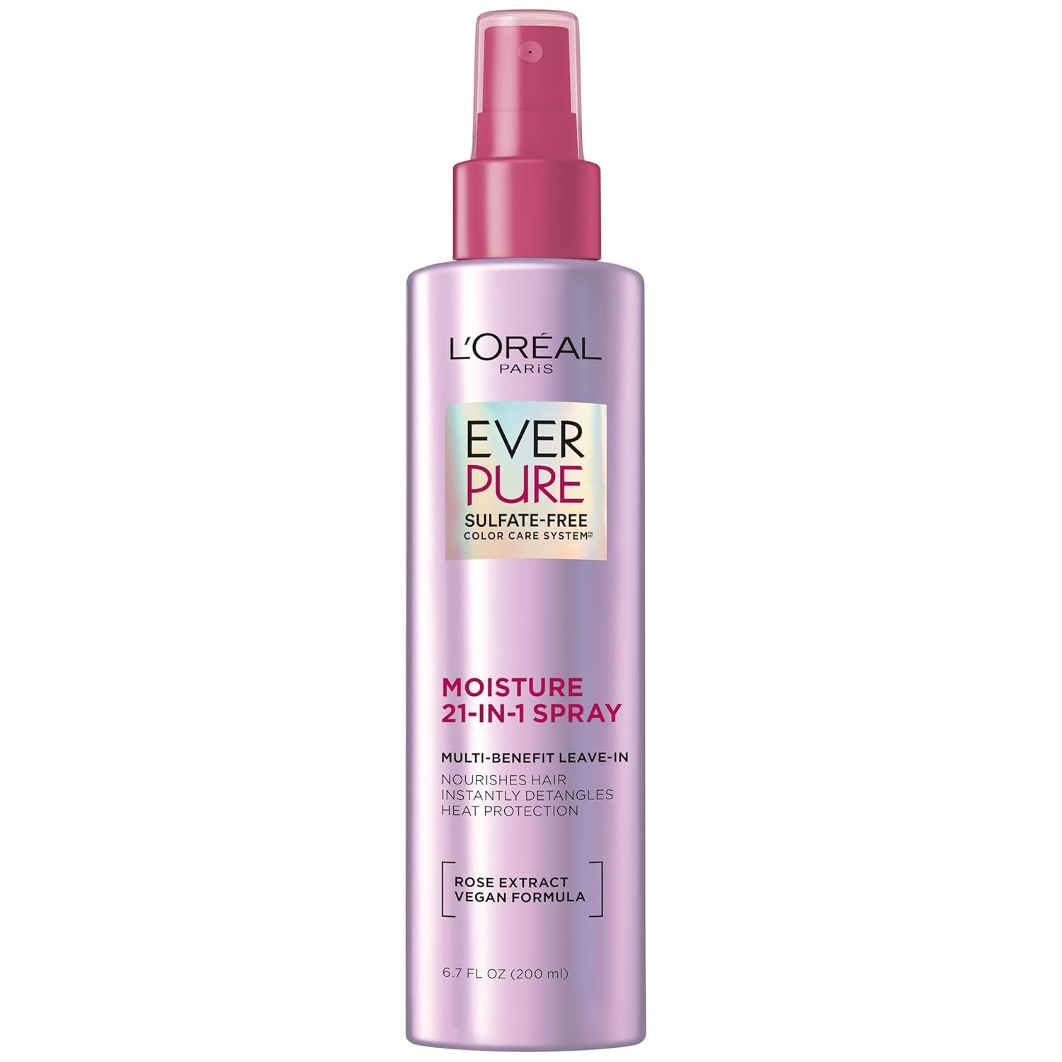L’Oreal Paris 21-in-1 Leave In Conditioner Spray, Sulfate Free, Vegan, EverPure 6.8 fl oz