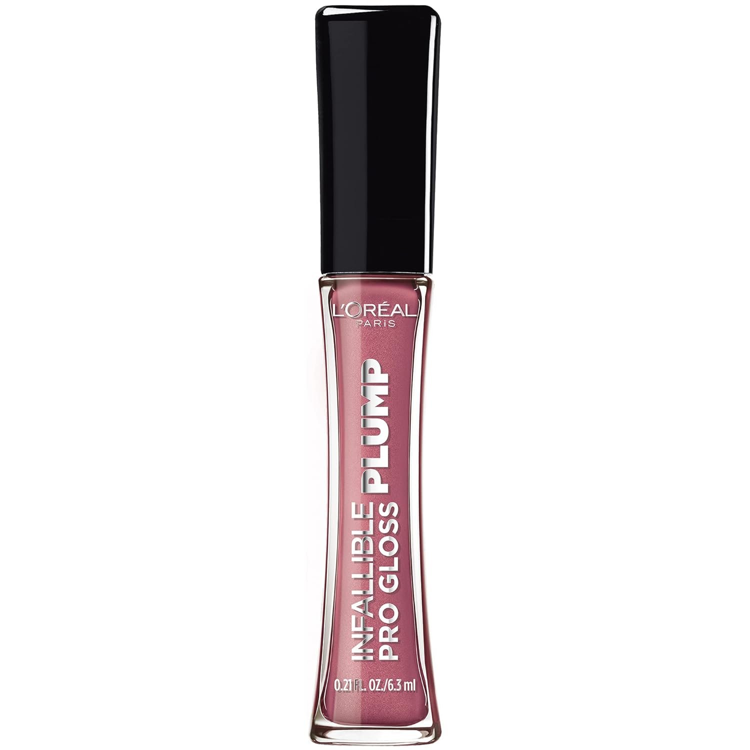 L’Oreal Paris Infallible Pro Gloss Plump Lip Gloss with Hyaluronic Acid, Long Lasting Plumping Shine, Lips Look Instantly Fuller and More Plump, Mauve Glow , 0.21 fl. oz.