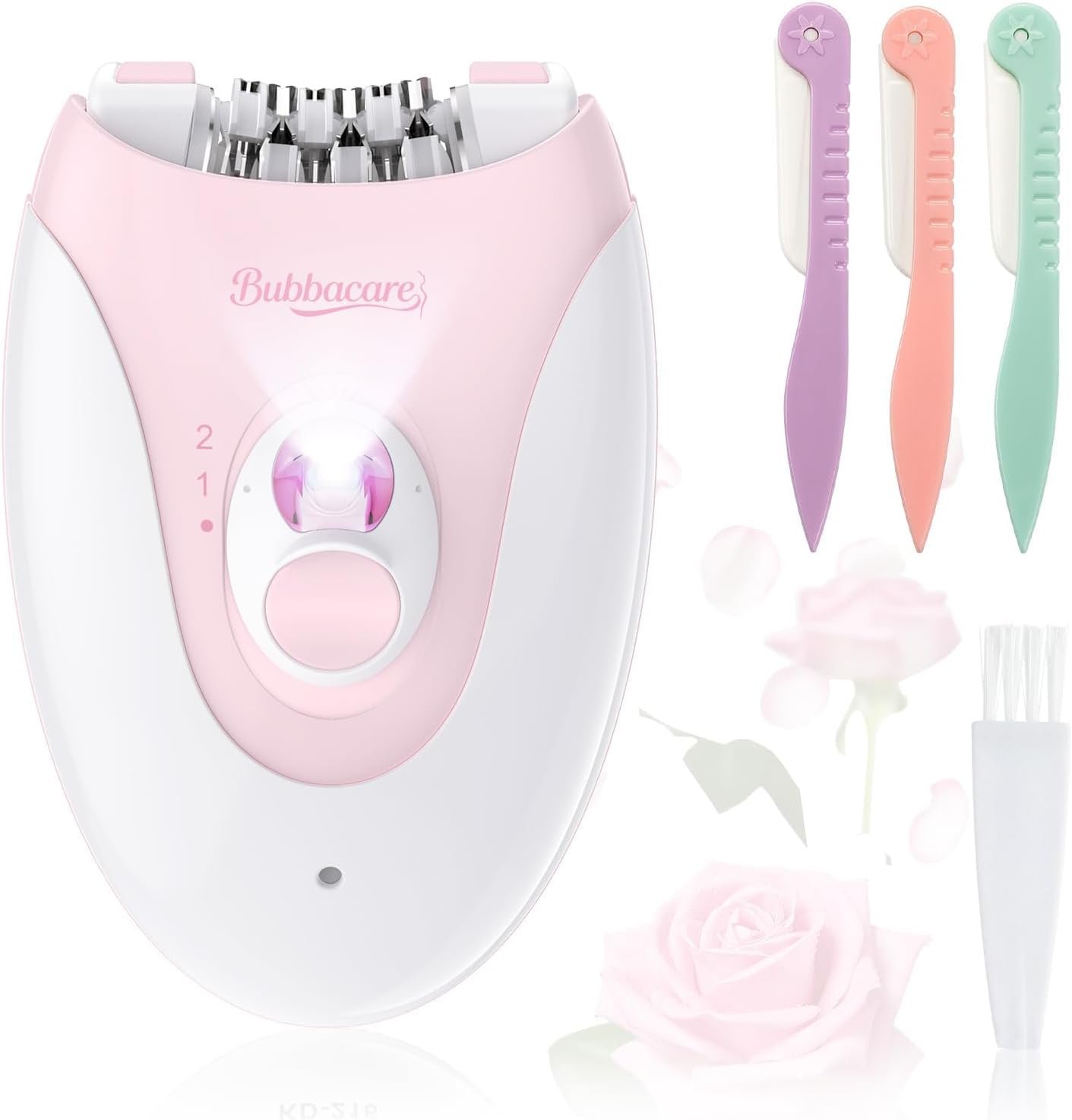 Epilator, Epilators Hair Removal for Women – 2-Speed Epilator with 36 Tweezers & Massage Pad, Rechargeable LED Hair Removal Device for Face/Bikini/Arms/Legs/