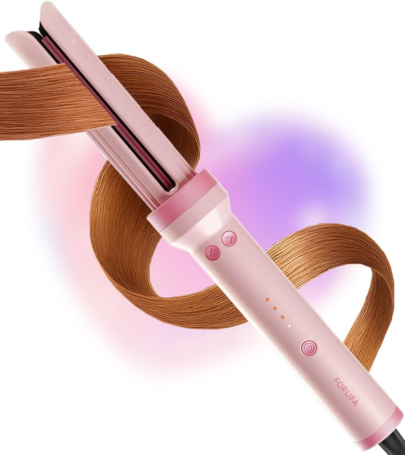 Automatic Curling Iron with Cool Airflow Styler, Automatic Rotating Curling Iron Wand with 1.1 Billion Negative Ions, Triple Protect, Dual Voltage, 3-in-1 Pro Hypercurve Automatic Hair Curler