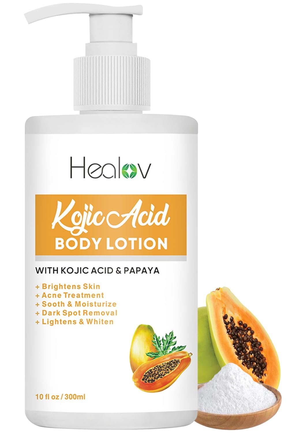 Kojic Acid Lotion – Skin Brightening Body Lotion for Age Spots, Hyperpigmentation, Intimate Areas – Dark Spot Remover, Reduces Acne, Scars and Evens Tone – Kojic Acid Cream for Brighter, Glowing Look