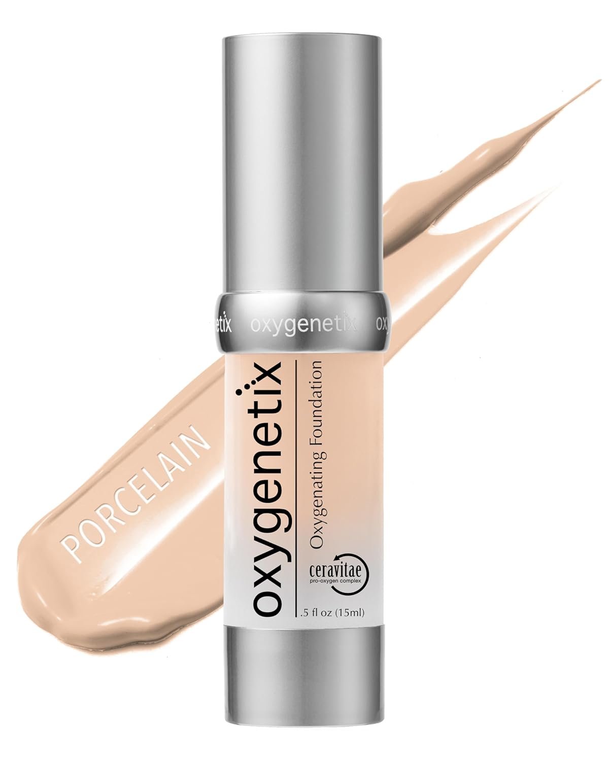 Oxygenetix Oxygenating Foundation – Porcelain | Breathable Makeup for Face | Buildable Coverage with Weightless Feel | Longwear Foundation for Women | Safe for Sensitive or Laser-Treated Skin