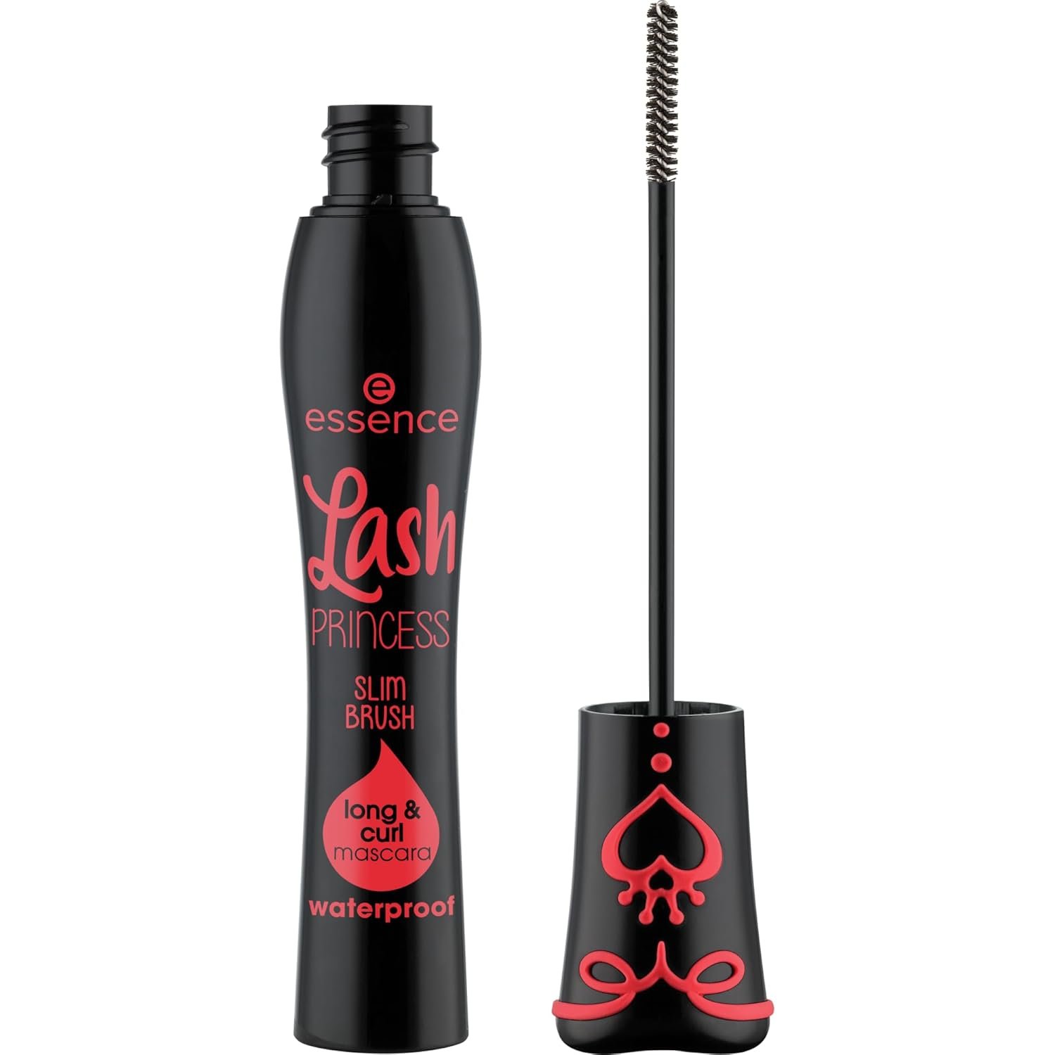 essence | Lash Princess Slim Brush Long & Curl Mascara| Extreme Waterproof with Slim Fiber Brush | Vegan & Cruelty Free