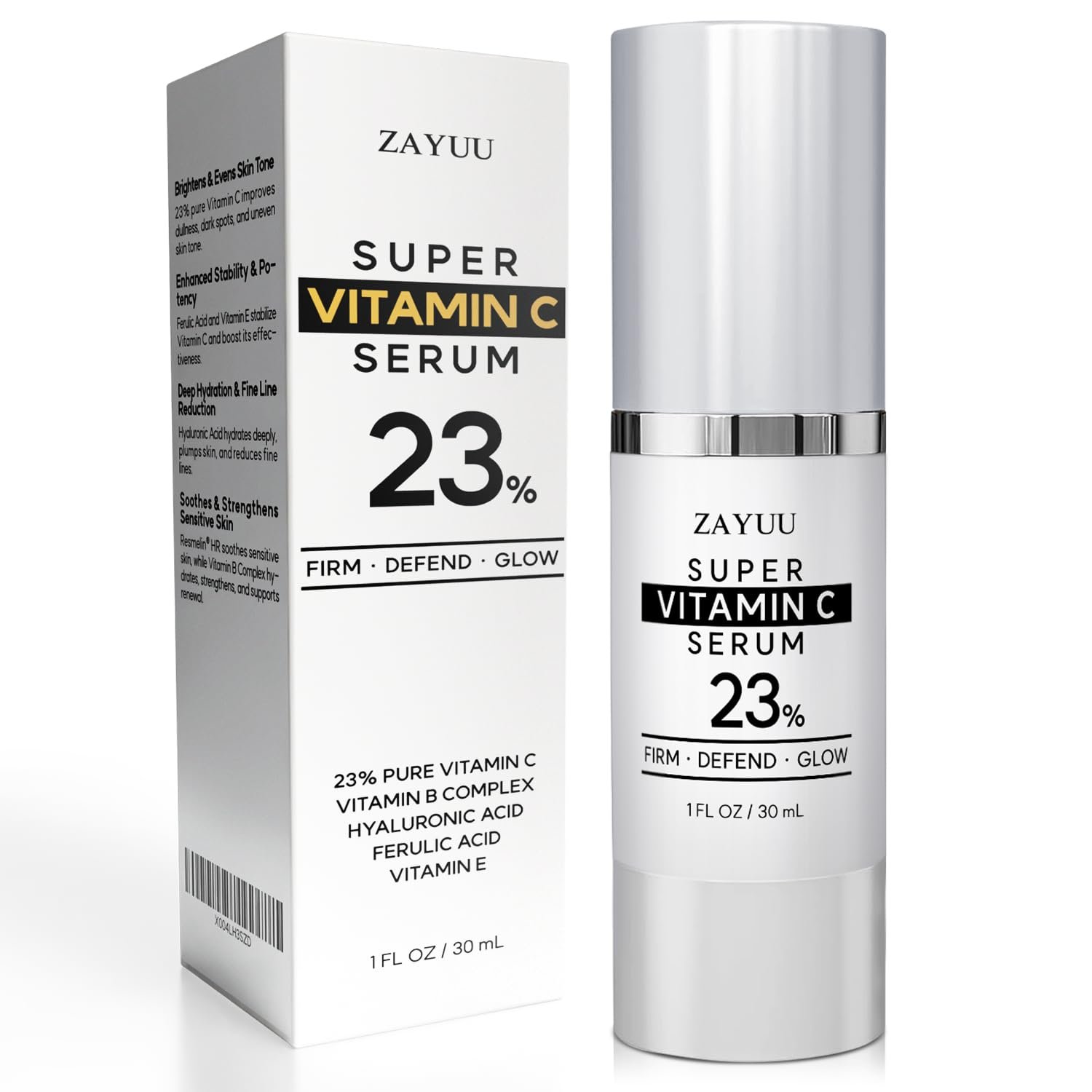 Super Korean Vitamin C Face Serum 23%: Brightening Hydrating Formula with Hyaluronic Acid, Vitamin E & Ferulic Acid — Anti-Aging Serum for Wrinkles, Dark Spots & Mature Skin – Korean Skincare