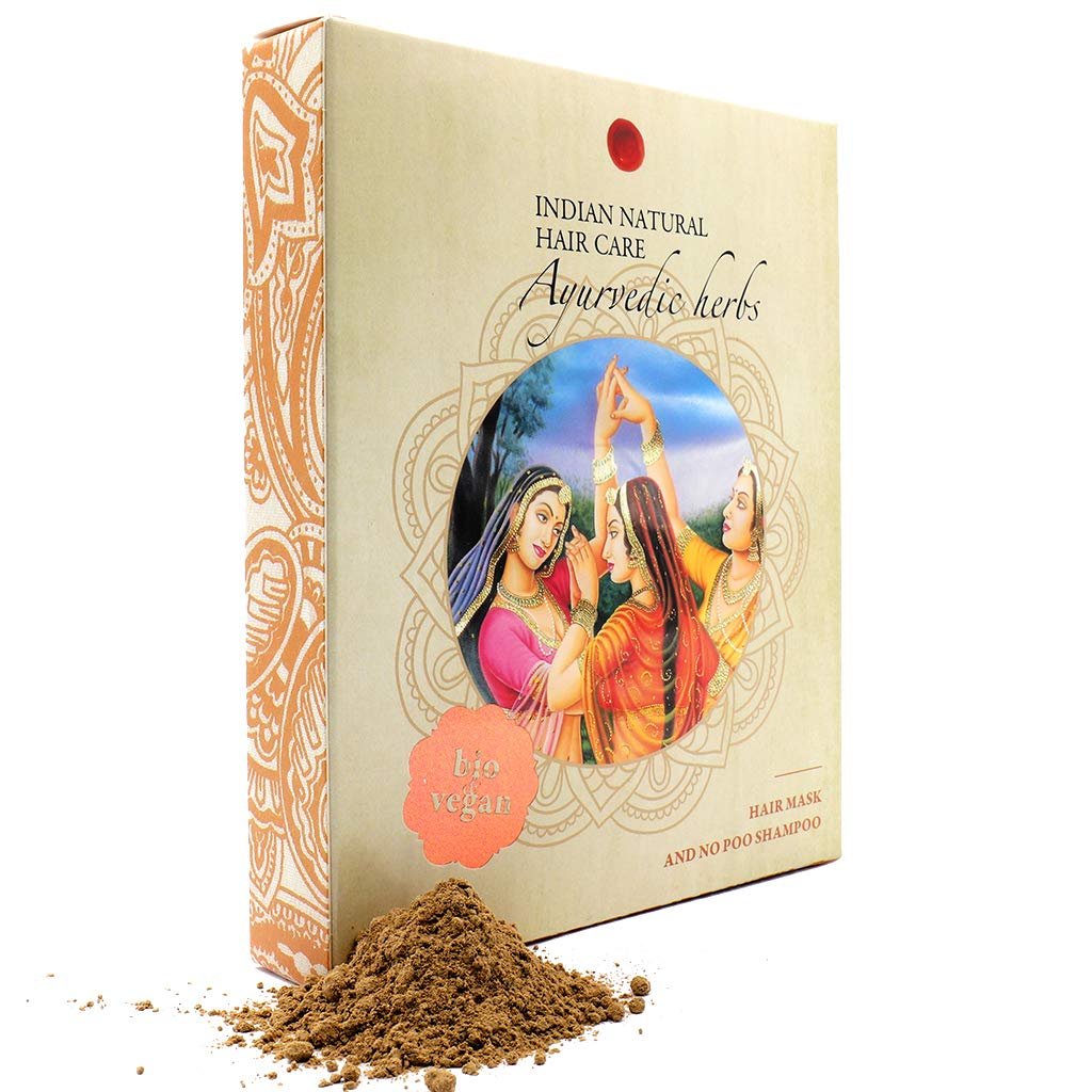 Ayurvedic Herbs Powder – Hair Mask & Gentle Shampoo – Fresh and Pure Organic – 7 ounce – Indian Natural Hair Care