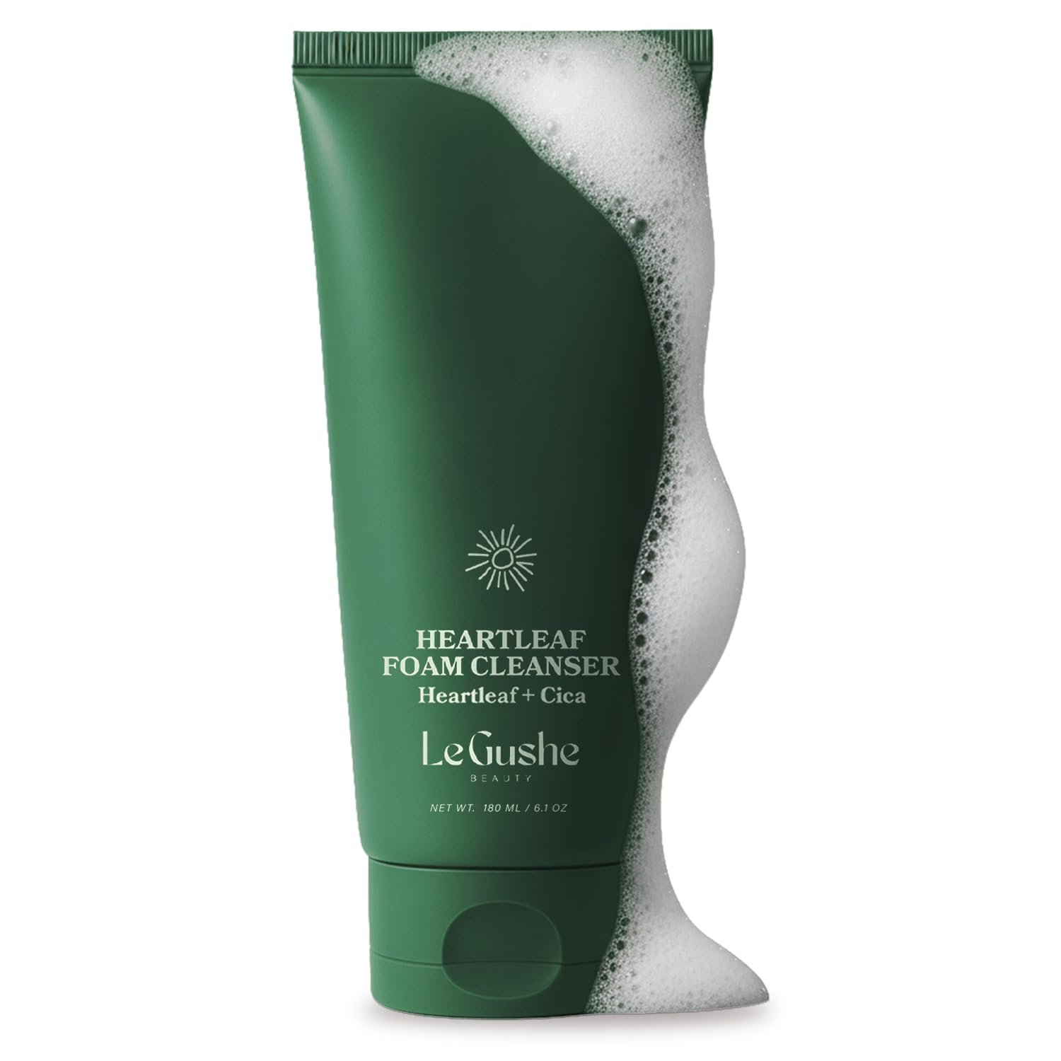 LE GUSHE Heartleaf Foam Face Wash – Gentle Facial Cleanser for Deep Cleansing – With Cica & Hyaluronic Acid – Soothing Face Wash for Women – Inspired by Korean Skin Care (150 ml/5.07 fl oz)