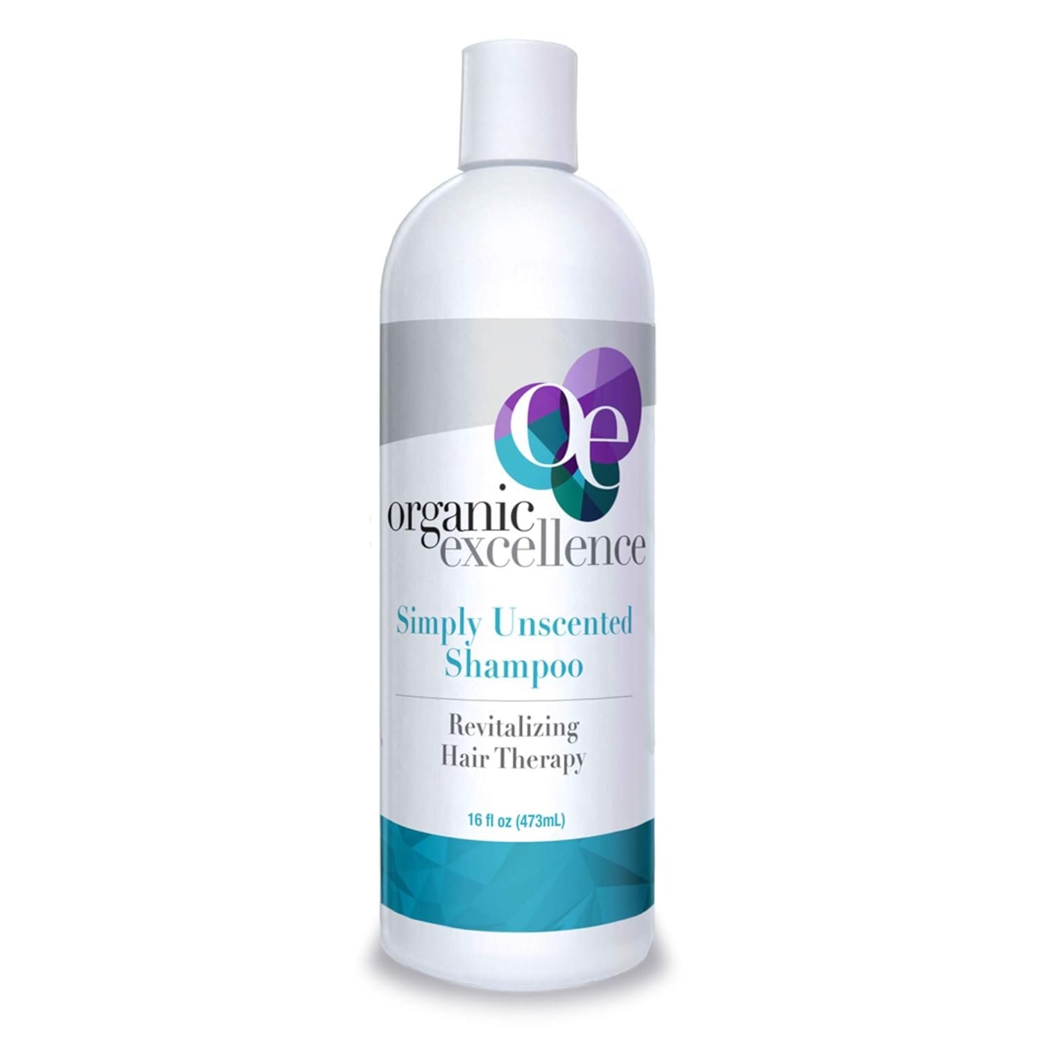 Organic Excellence All Natural Chemical-Free Shampoo | Non-Toxic, Sulfate-Free, Paraben-Free, Fragrance-Free for Men, Women, and Kids – Color-safe 16 fl oz (473 ml)