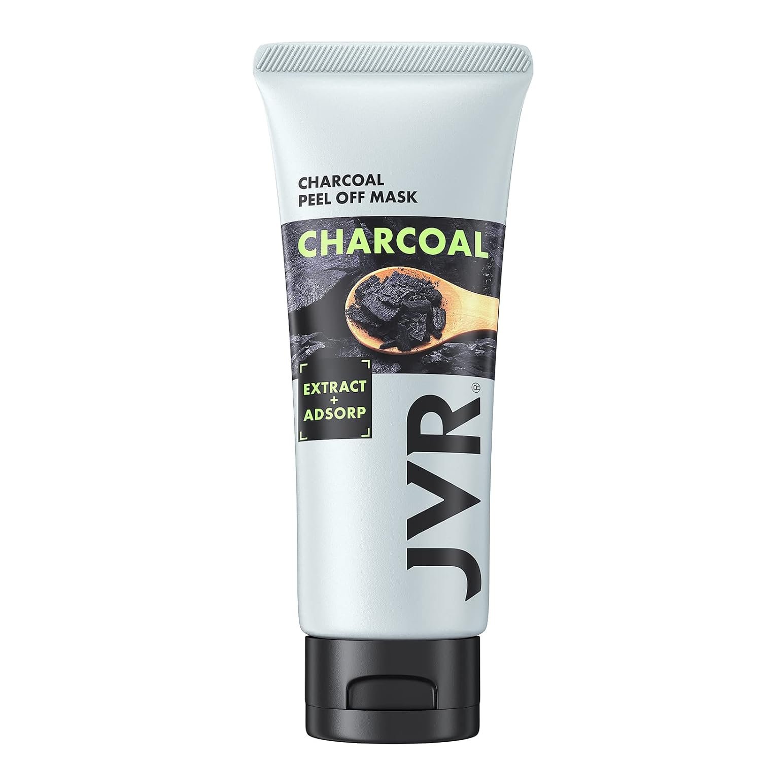 JVR Peel Off Face Mask, Charcoal Peel Off Black Mask, Facial Mask for Surface Cleansing For Men & Women, All Skin Types 2.12 OZ