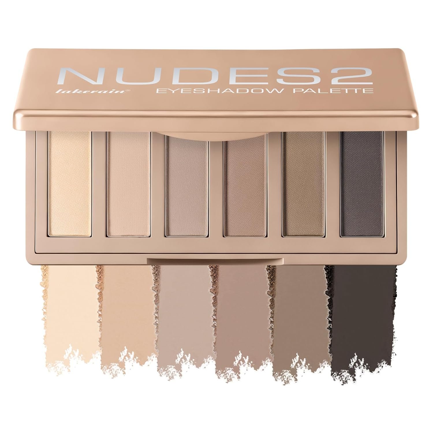 NICEFACE NUDES2 Mini Eyeshadow Palette – 6 Colors Matte Neutral Nude Eyeshadow, Highly Pigmented & Long-Lasting Waterproof, Creamy Blendable Travel Size Eye Shadow Palette for All Skin Types
