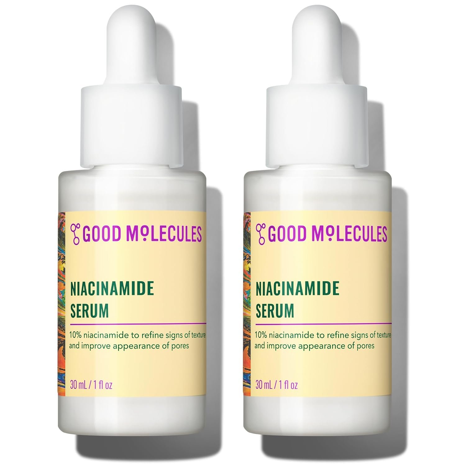 Good Molecules Niacinamide Serum Pack 2 – 30 ml Each (Total 60 ml) | 10% Niacinamide Serum to Target Blemishes, Uneven Skin Tone & Enlarged Pores
