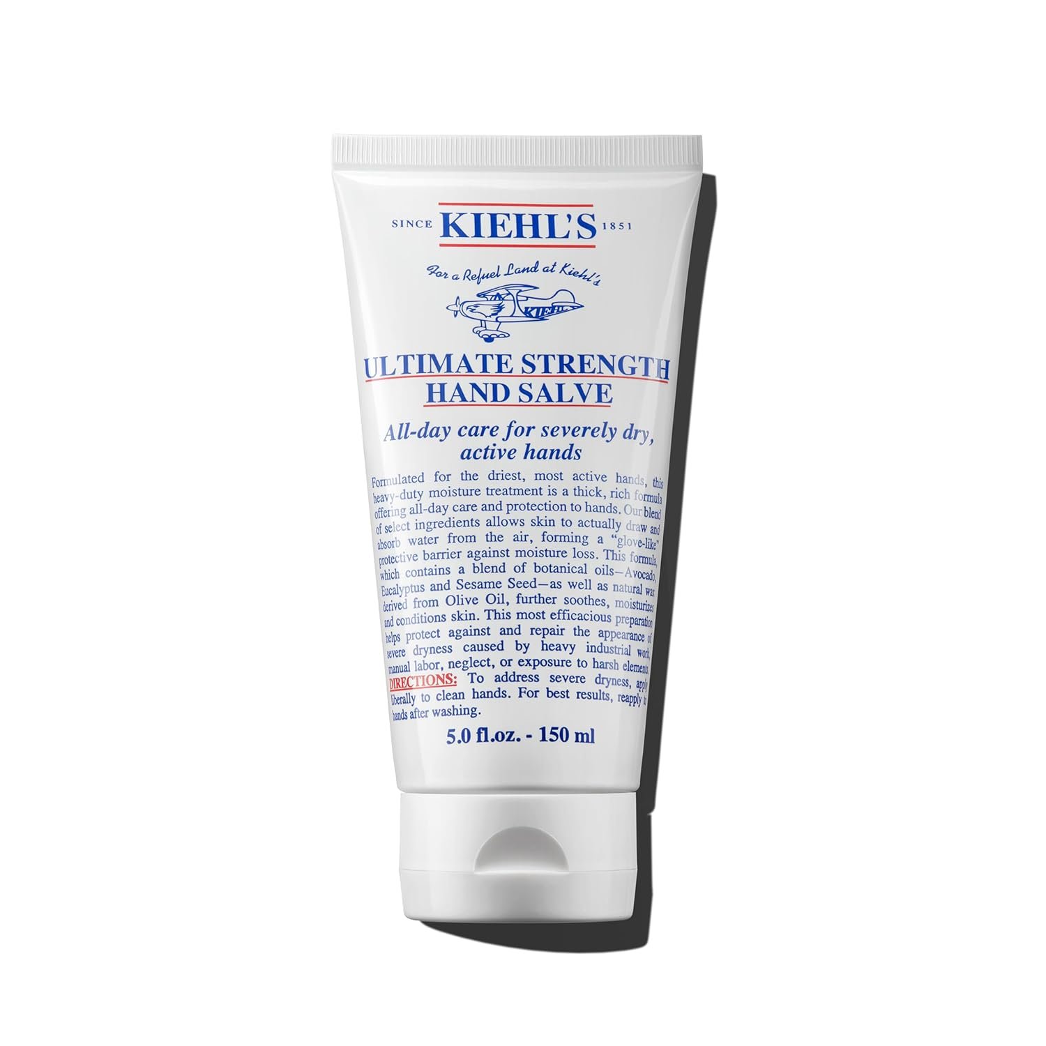 Kiehl’s Ultimate Strength Hand Salve, Deeply Hydrating Hand Lotion, Thick and Rich Formula for Intense Moisture and Conditioning, Protects and Repairs Dry Skin, Paraben and Gluten Free