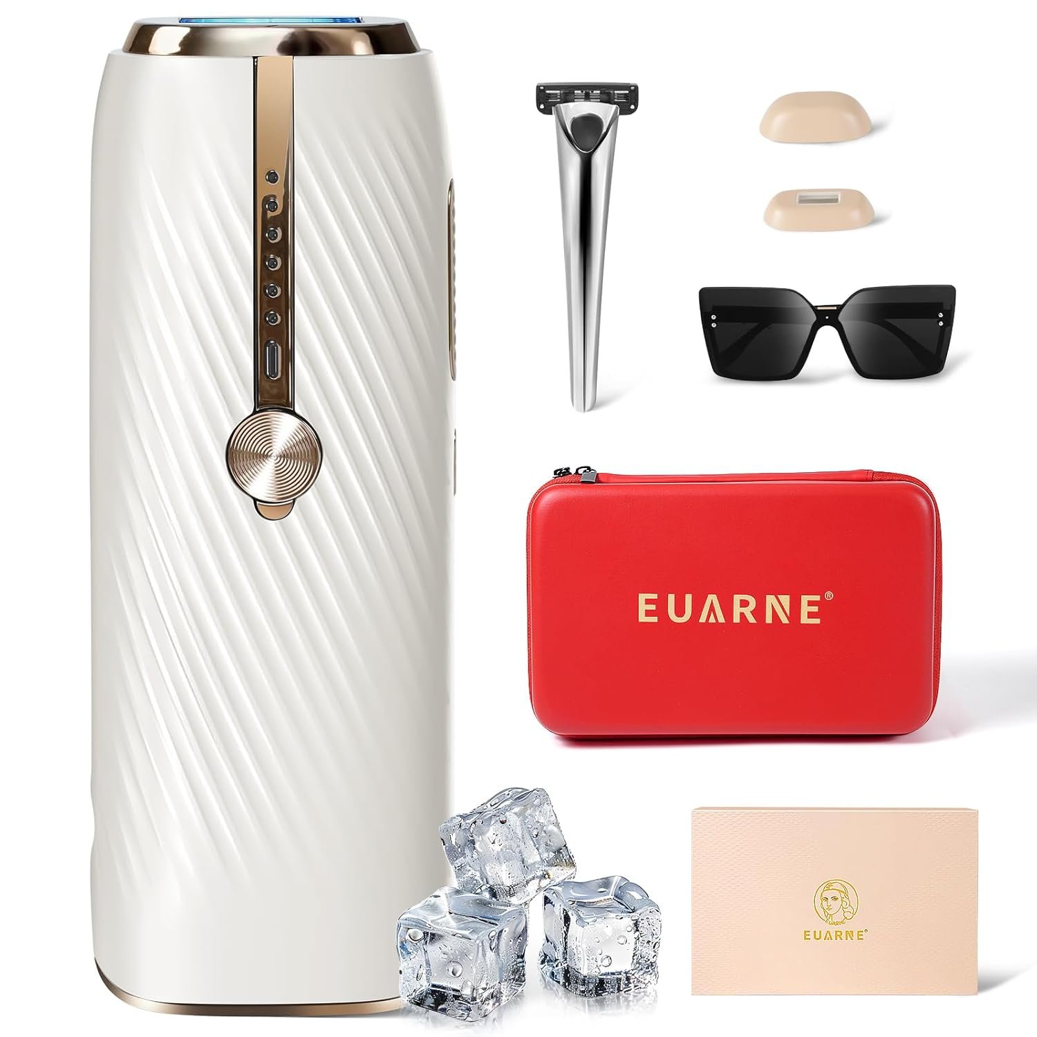 Laser Hair Removal for Women and Man, IPL Hair Removal Painless, Permanent, at-Home Use Facial Hair Removal for Women, Dual Lights, Effective in 2 Weeks, Storage Bag for Travel