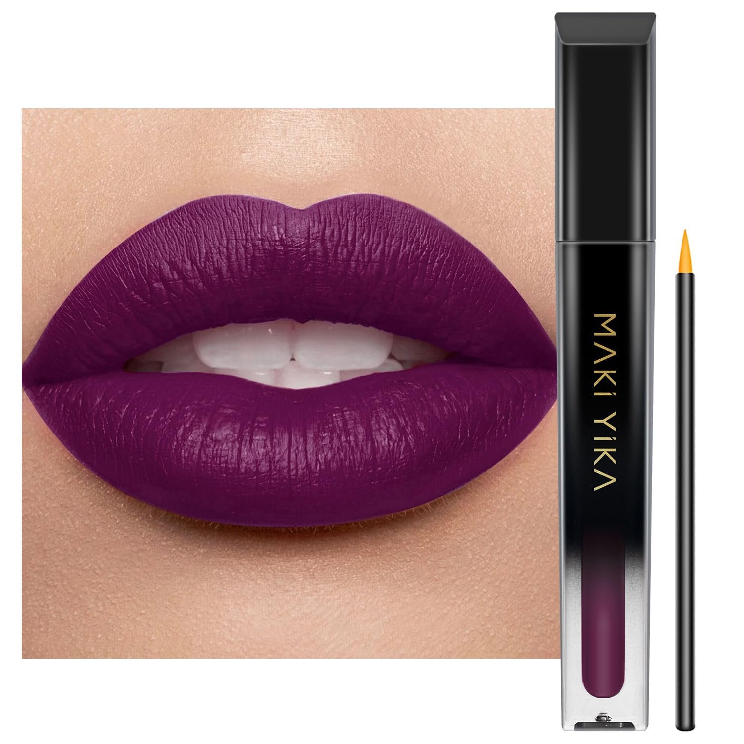 MAKI YIKA Dark Purple Lipstick for Women Color Stay Long Lasting Lipsticks No Smudge Matte Liquid Lipstick Transferproof Cruelty-Free Lip Color for Mother’s Day,GOTHIC PLUM
