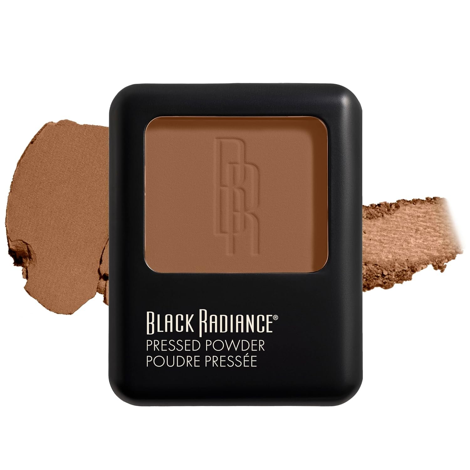 Black Radiance Pressed Powder, Pigment-Rich Matte Finish for Light Skin Tones, Oil-Absorbing Compact with Mirror & Sponge – Golden Almond