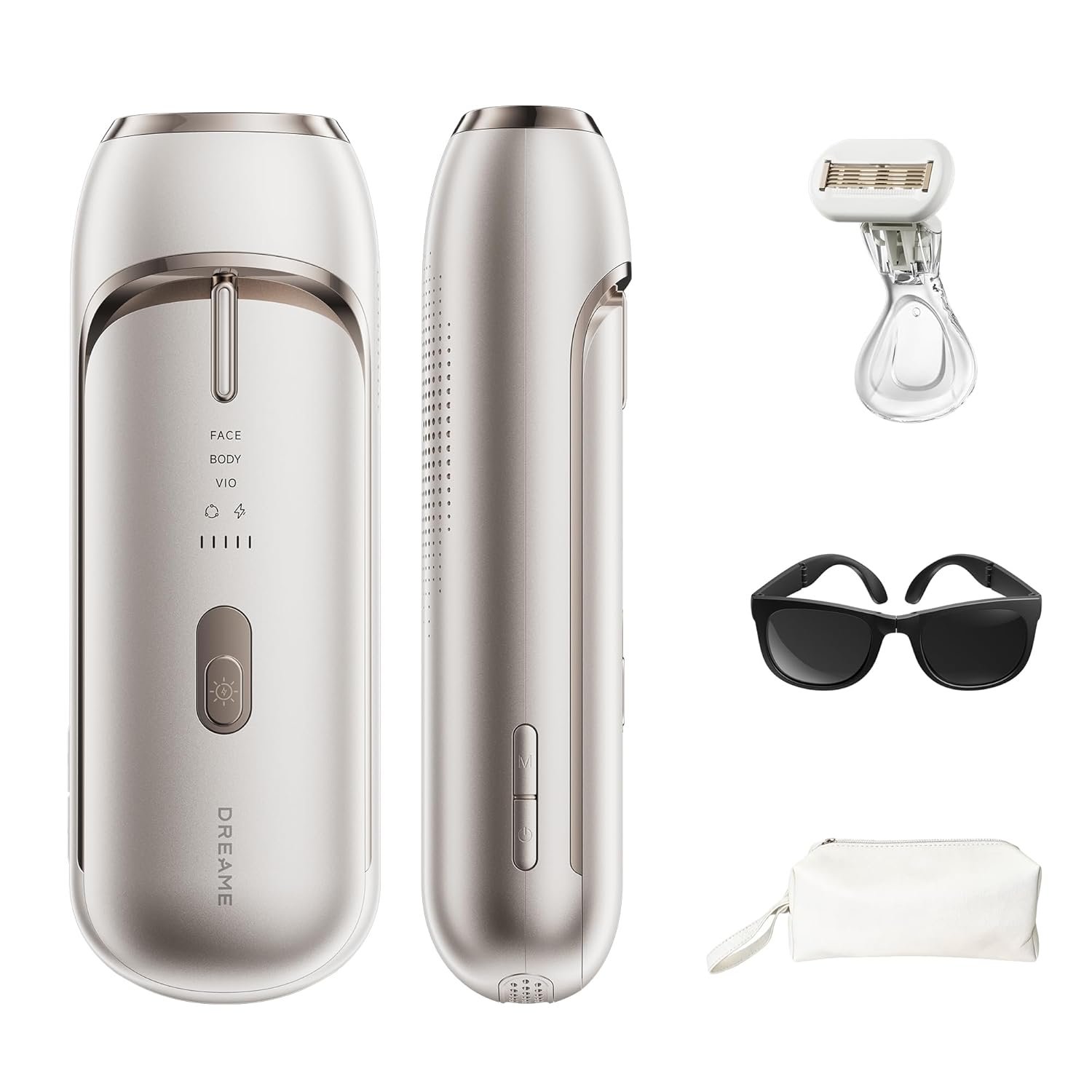 Dreame Nova IPL Hair Removal with Dual-Lamp 27J Output, Sapphire ICE Cooling, 3.9cm² Window, 0.2s Flash, Adaptizone AI Detection, Photon Skincare, Up to 96% Reduction Full-Body for Women and Men